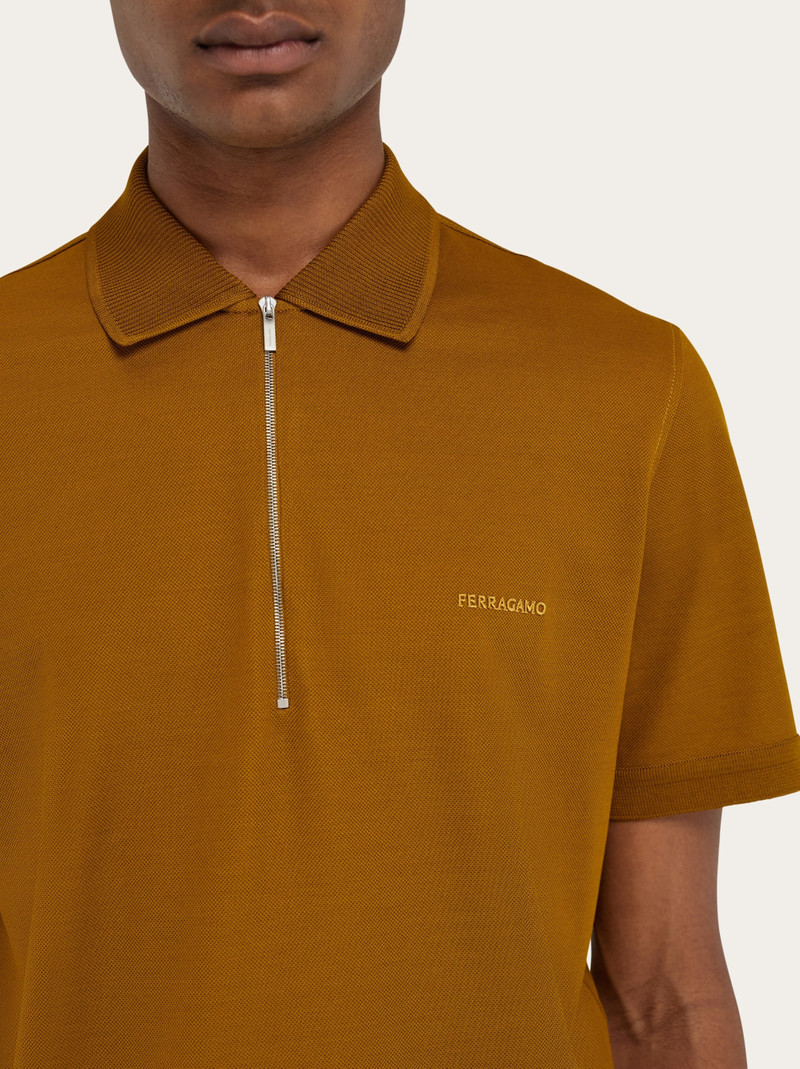 Polo shirt with zip collar 4