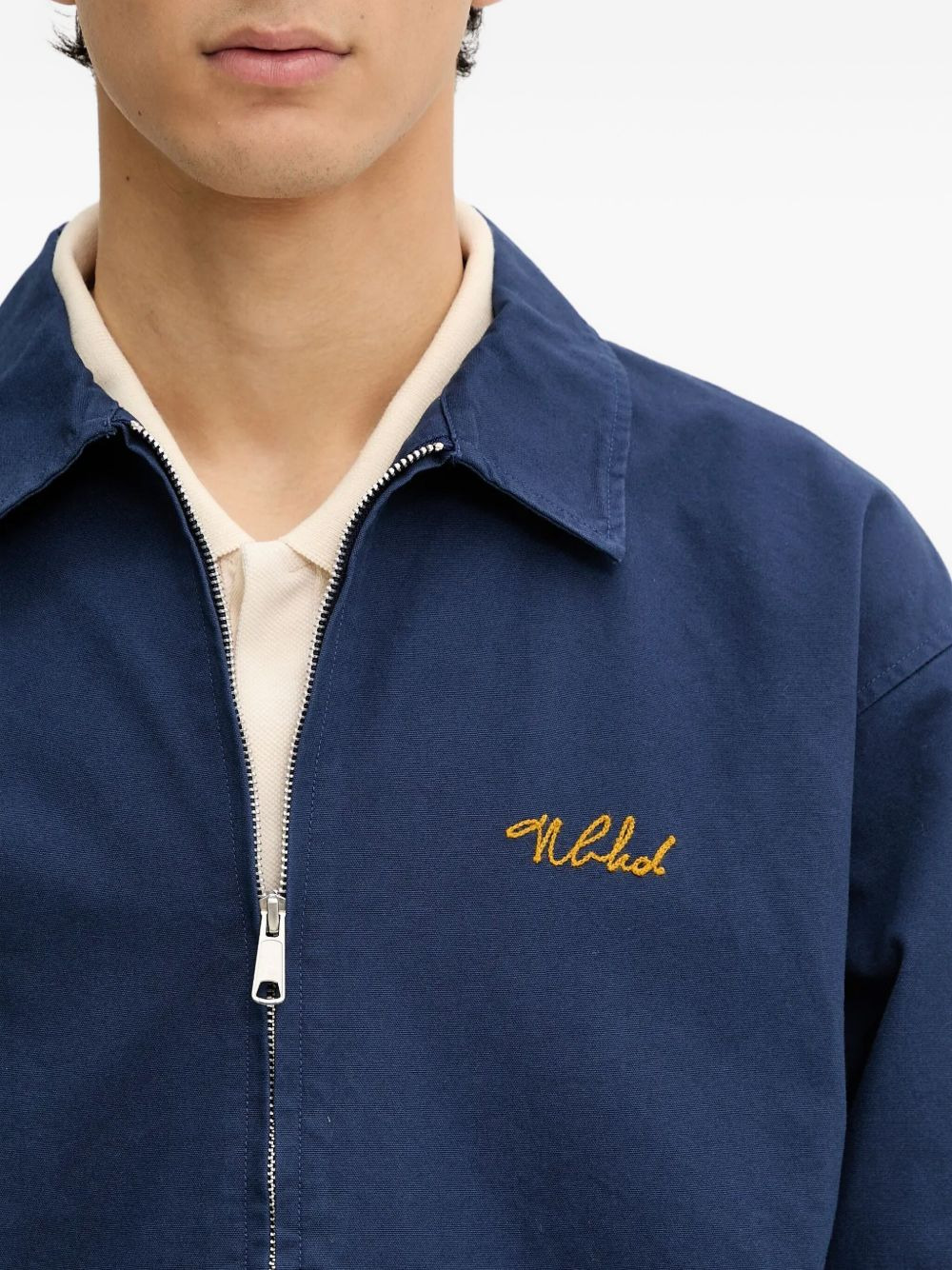 embroidered zip-up jacket - 4