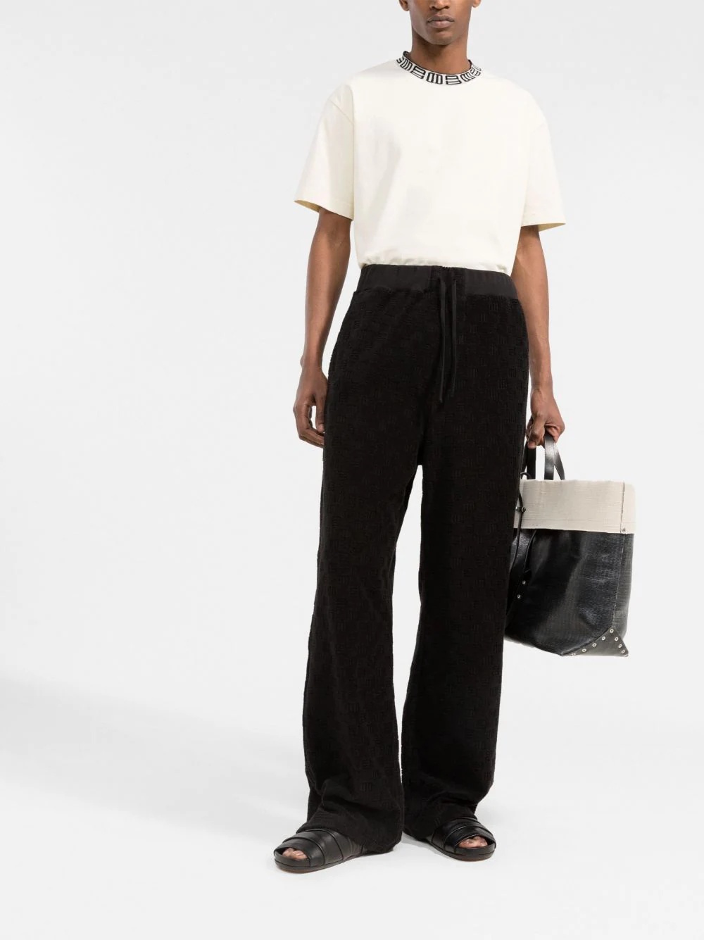 straight-leg jacquard track pants - 2