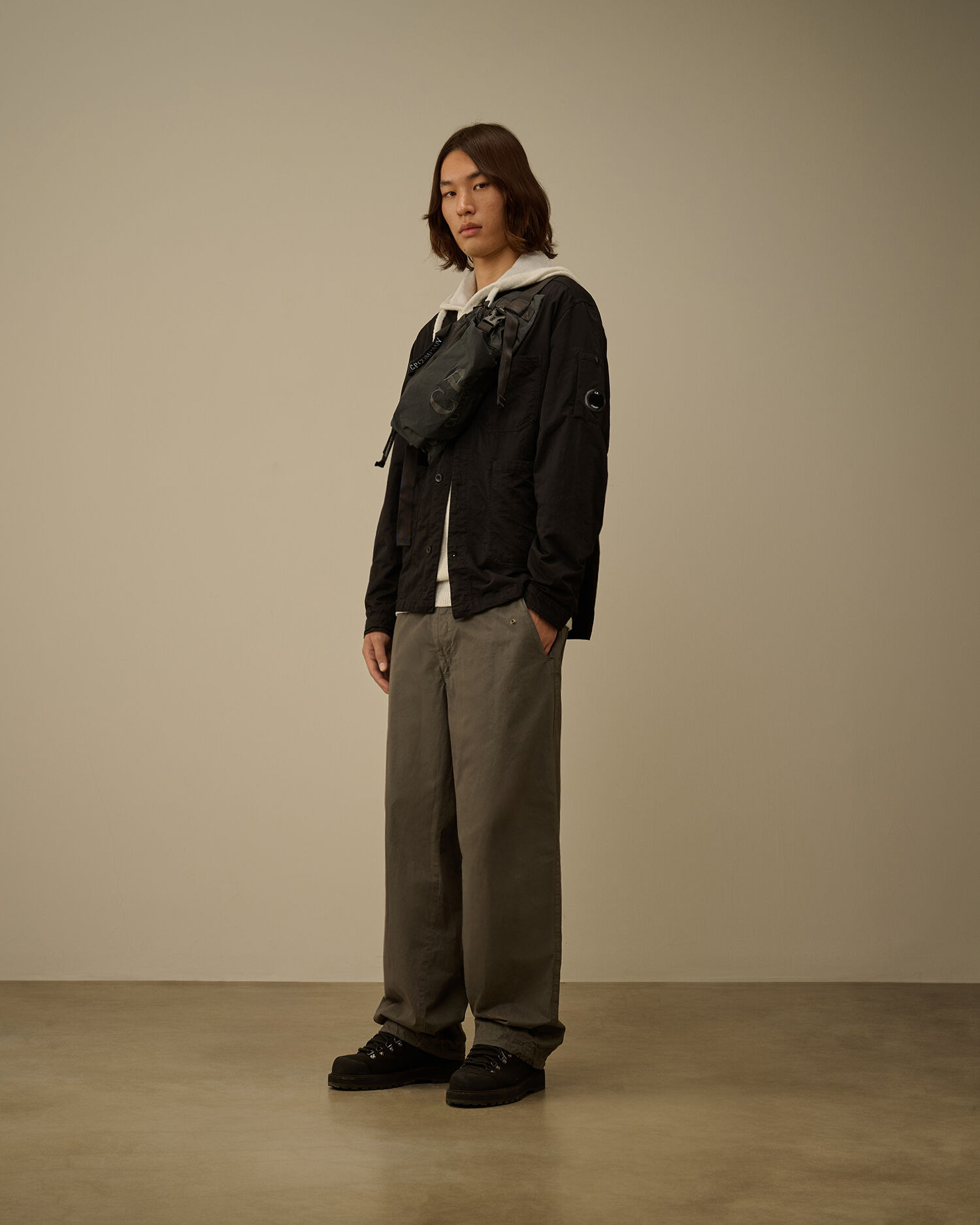Diagonal Flatt Nylon Button Overshirt - 2