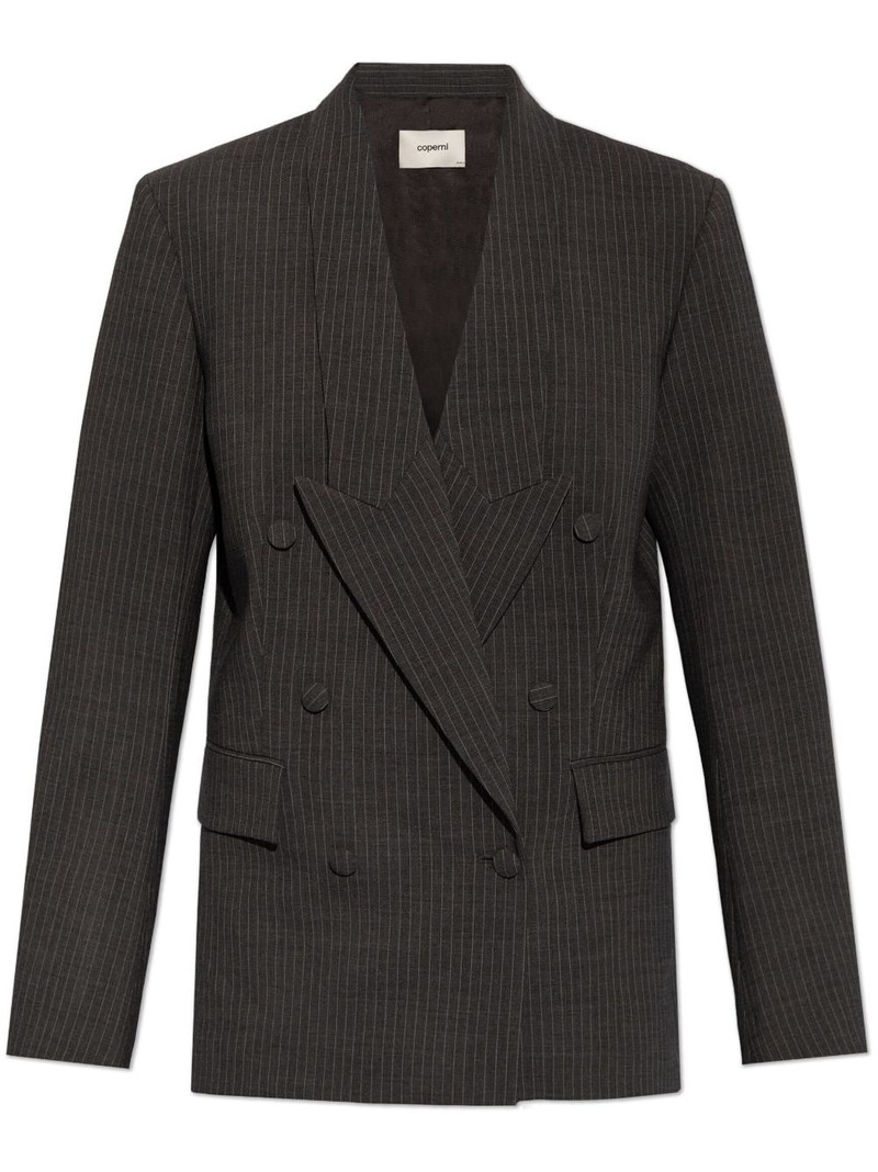 pinstripe double-breasted blazer 1
