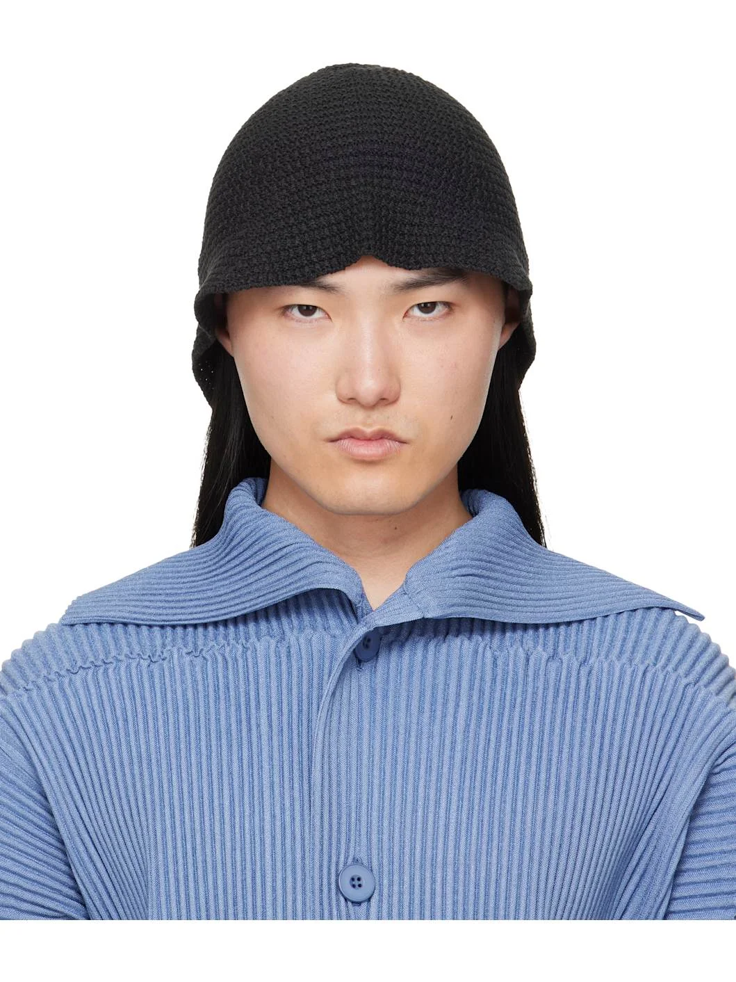Black Crochet Hat - 1