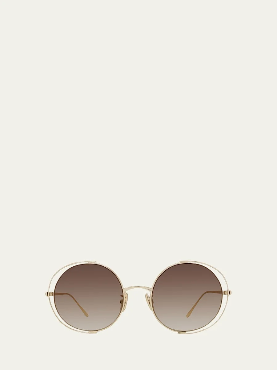 Signature Round Cutout Metal Sunglasses - 1