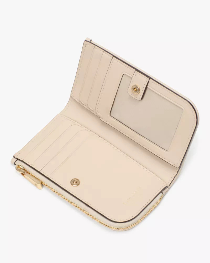 kate spade Devin Spade Flower Jacquard Bifold Wallet outlook