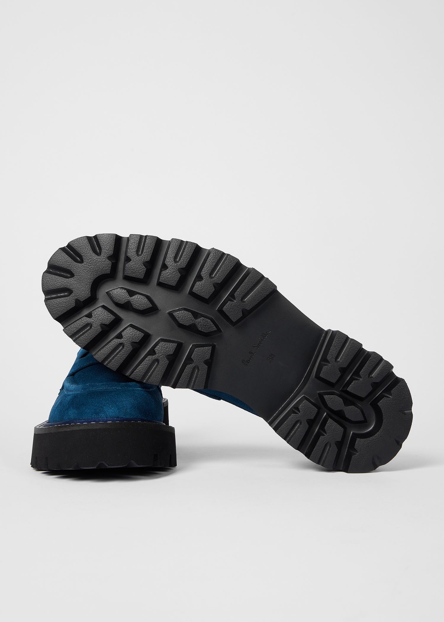 Women's Petrol Blue Chunky 'Magpie' Loafers - 4