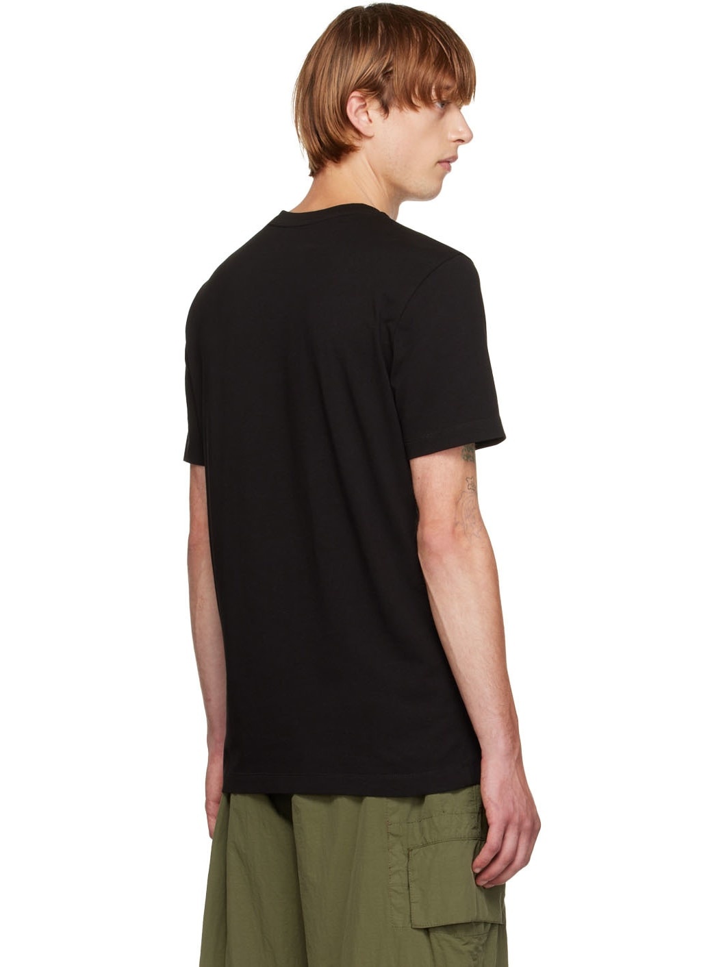 Black Cotton T-Shirt - 3