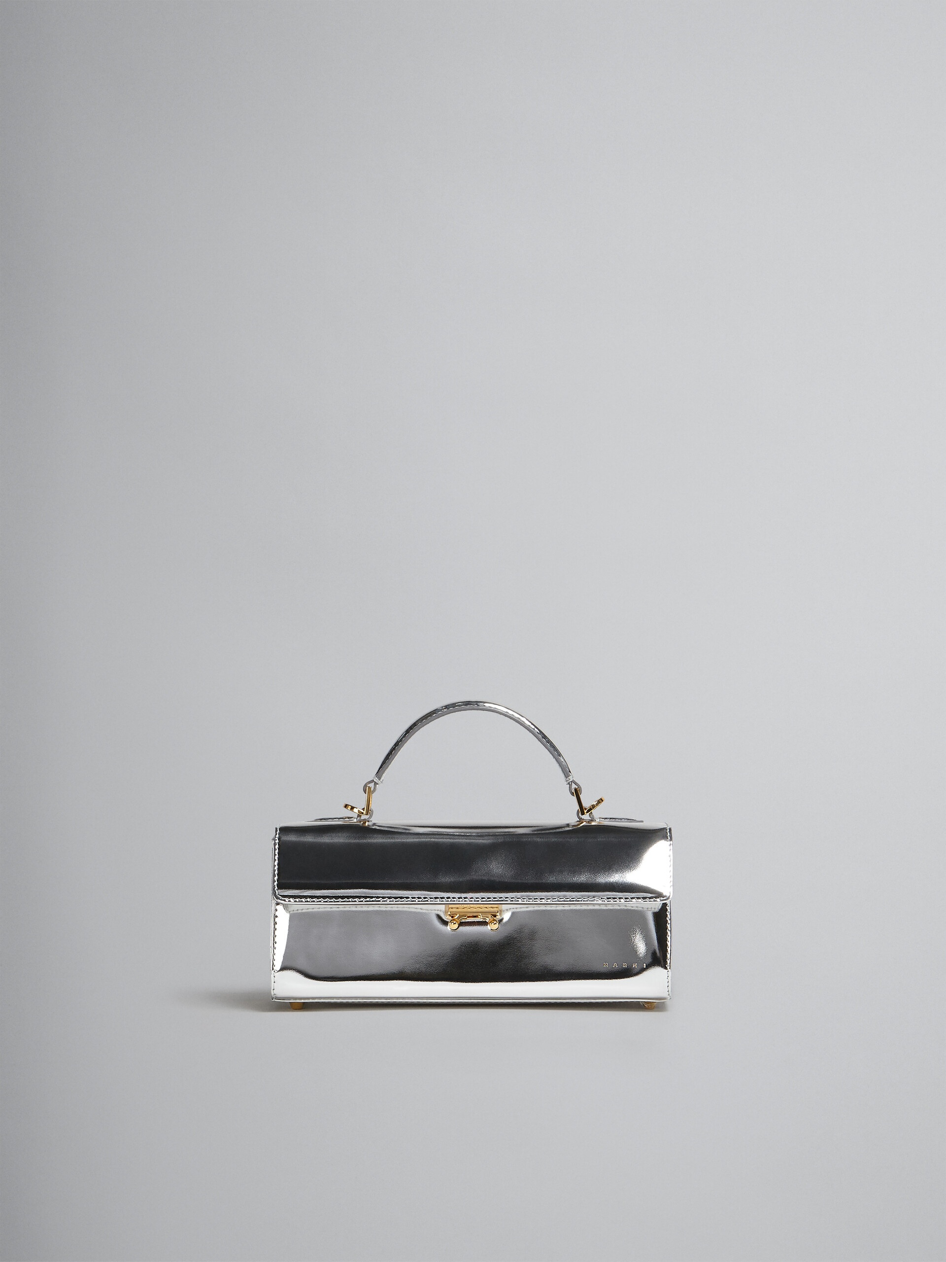 RELATIVITY MEDIUM BAG IN SILVER-TONE LEATHER - 1