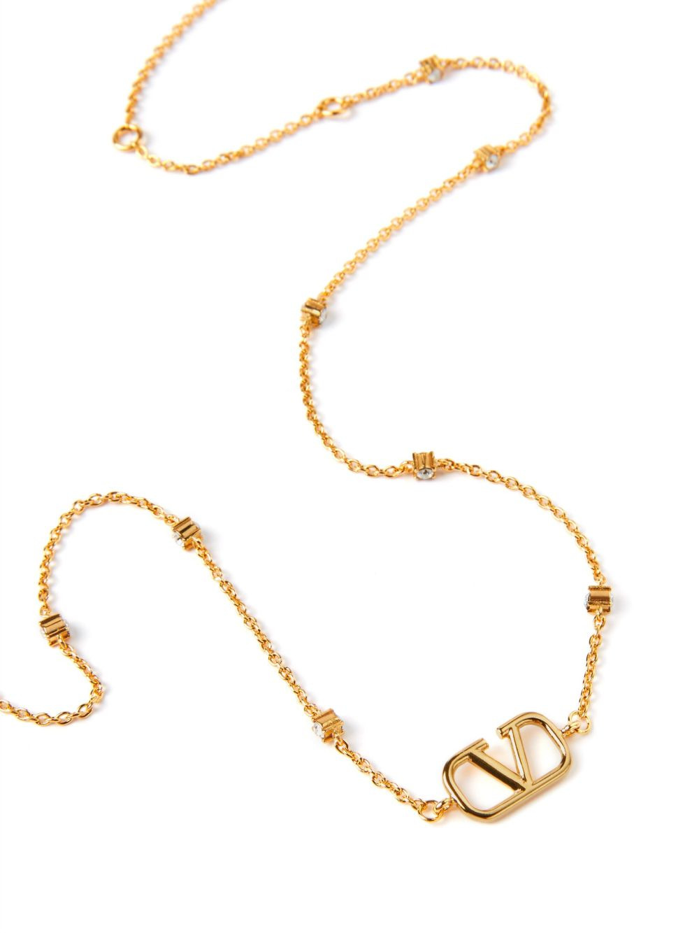 VLogo Signature crystal-embellishment necklace - 2