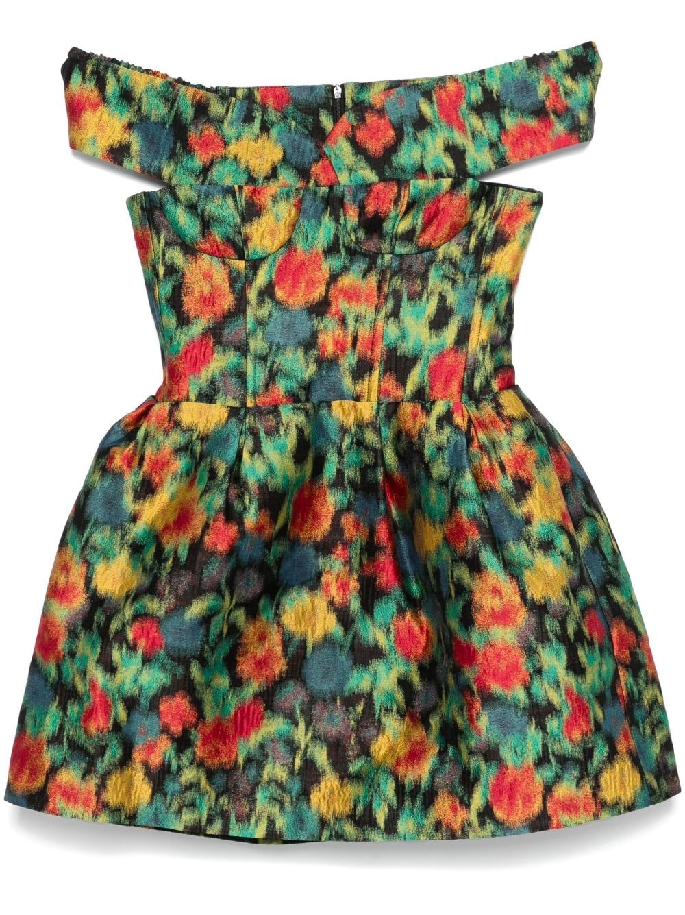 abstract-print mini dress - 1