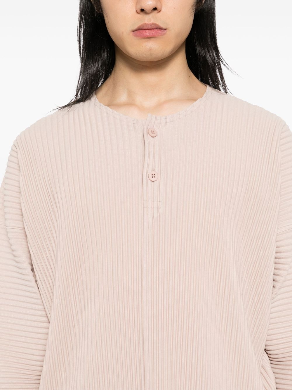 pleated long sleeves T-shirt - 5