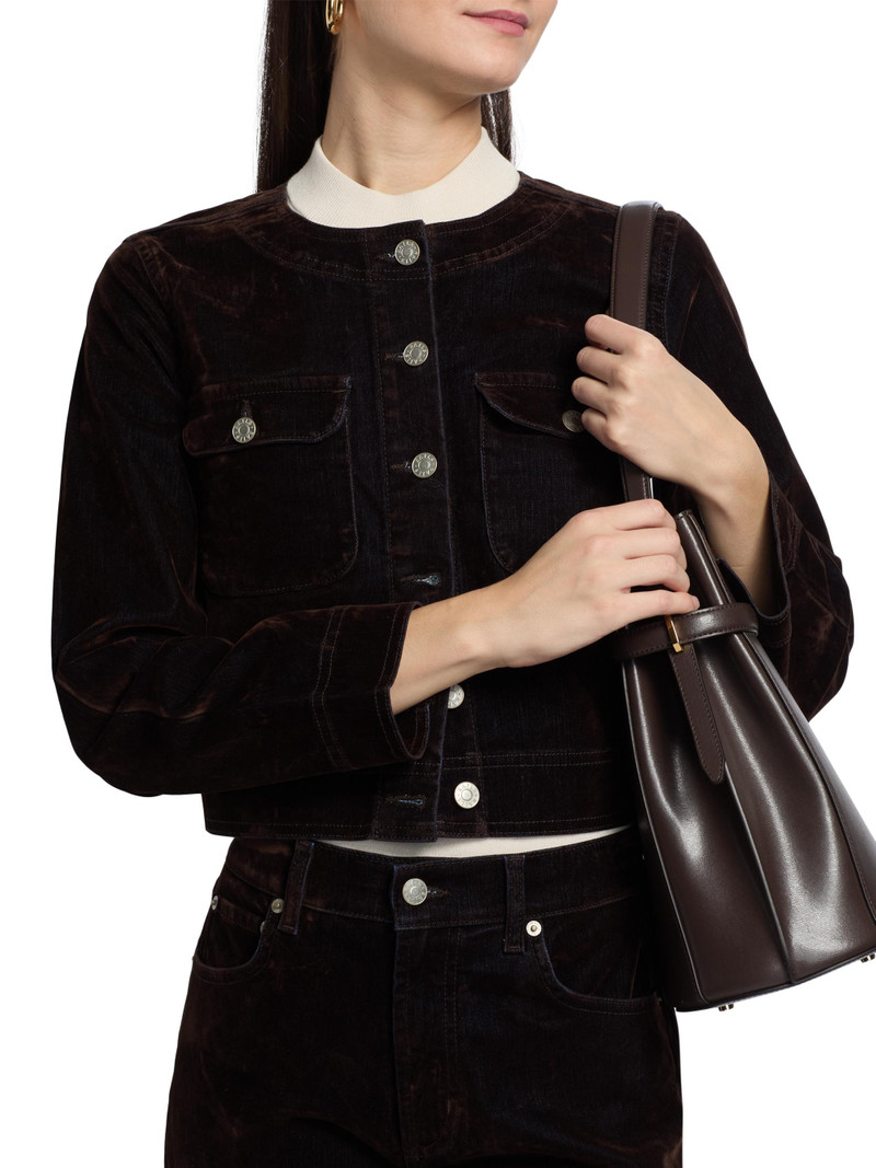 Women's Capistrano Denim Jacket - Chocolate Flocking 6