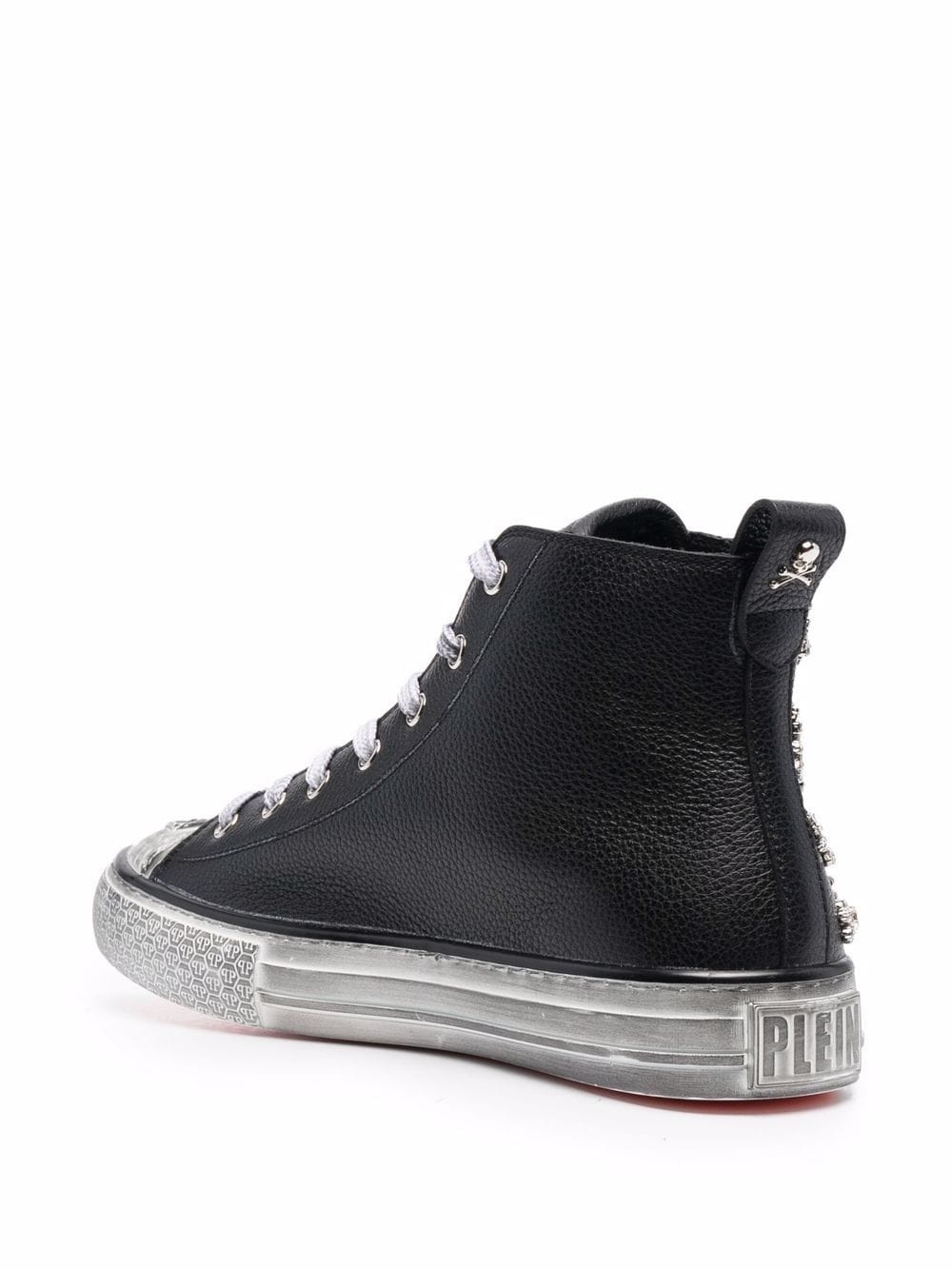 Megastar crystal-embellished high-top sneakers - 3