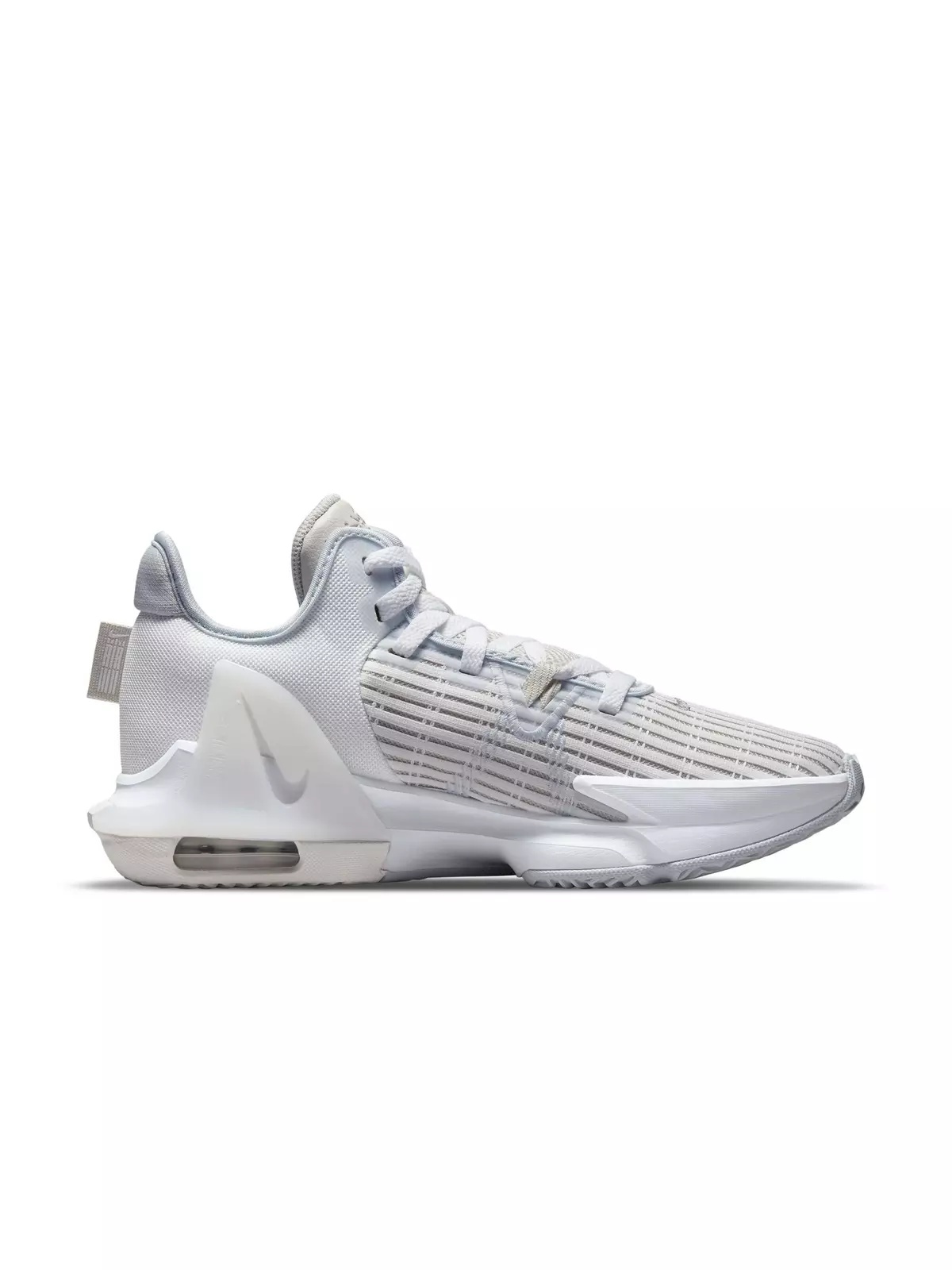 LeBron Witness 6 "Summit White/Metallic Pewter/Light Bone" Men's Basketball Shoe - 2