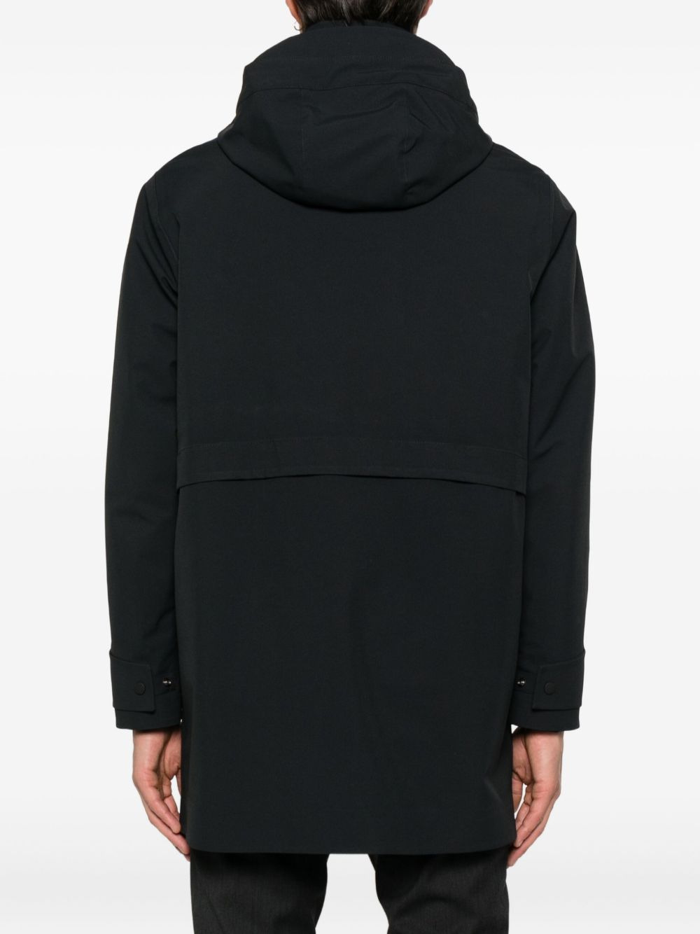 hooded snap-fastening jacket - 4