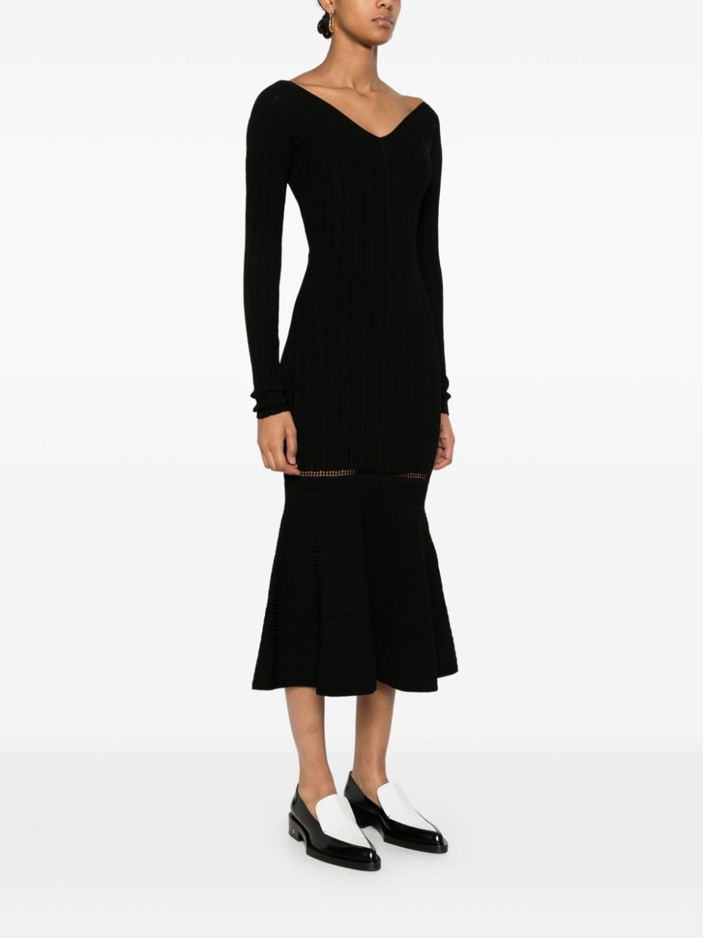 ribbed midi dress - 3