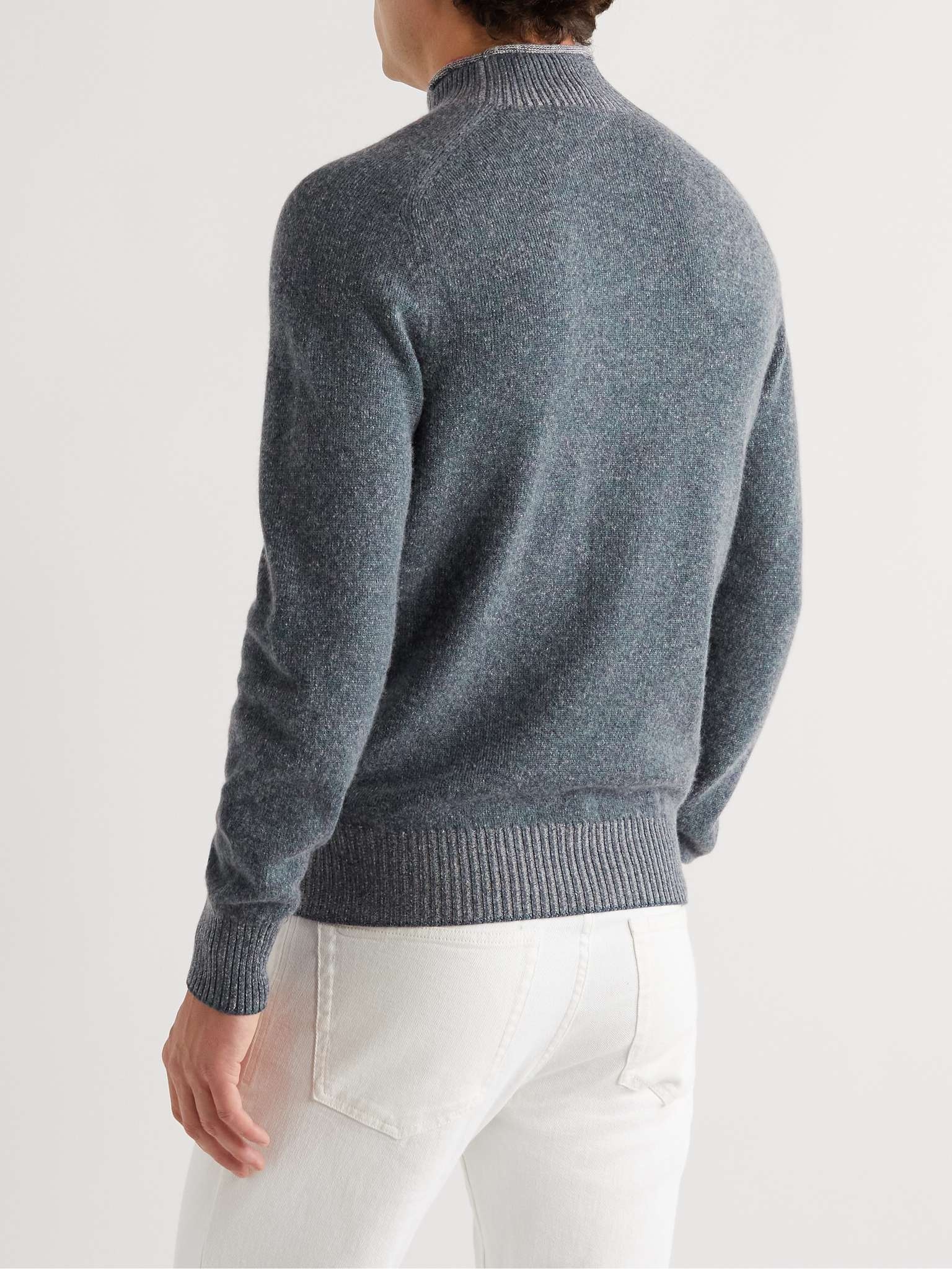 Slim-Fit Cashmere and Silk-Blend Rollneck Sweater - 4