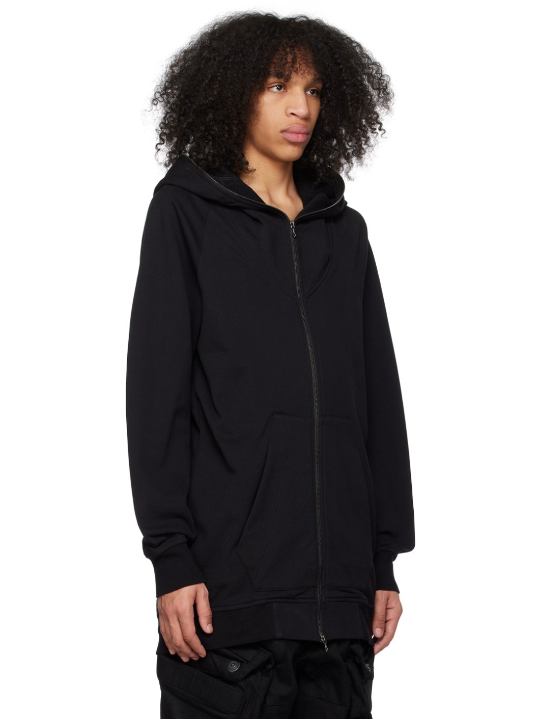 Black Extended Hoodie - 2