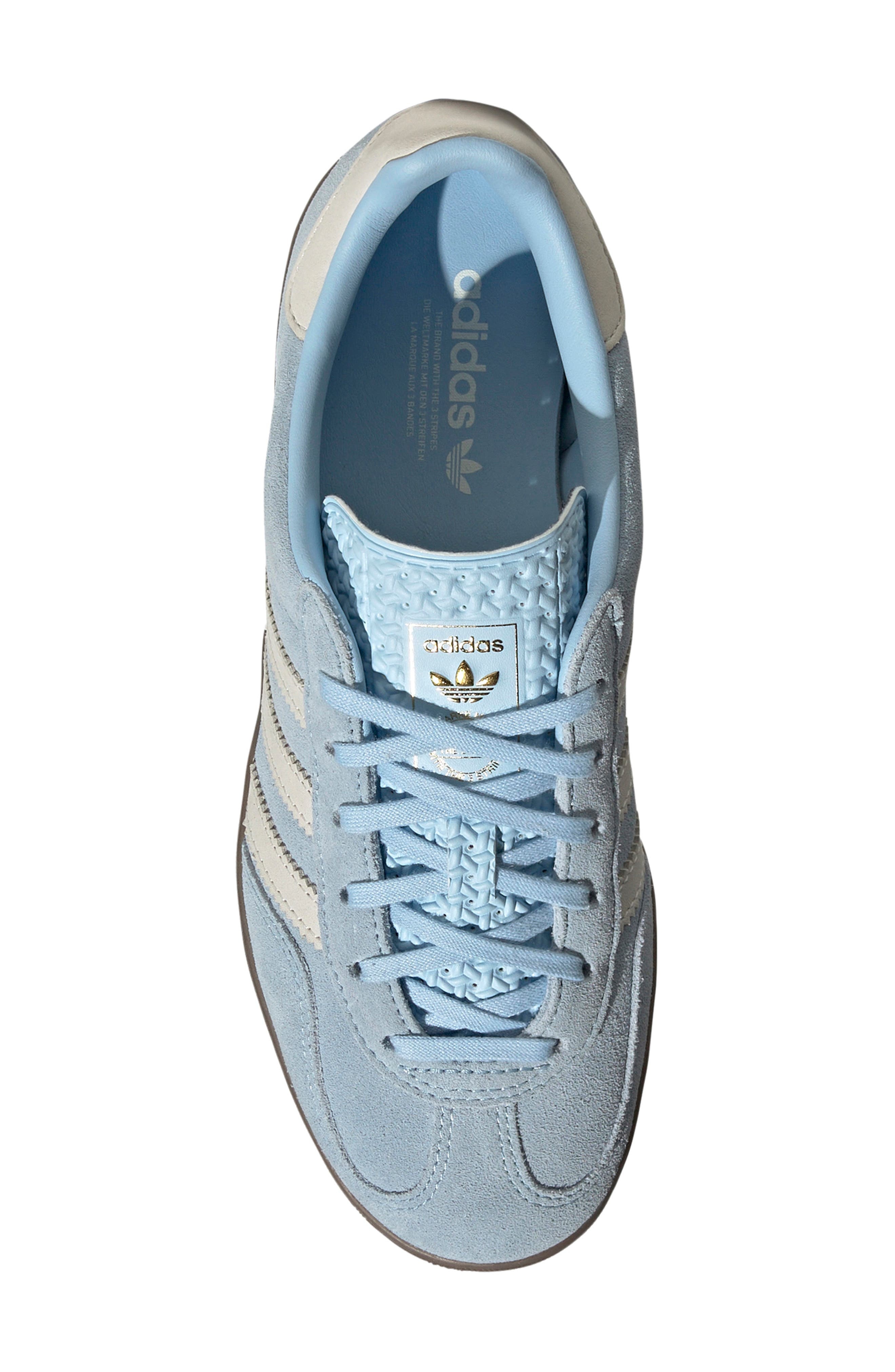 adidas Gazelle Indoor Sneaker in Clear Sky/Off White/Gum at Nordstrom - 4