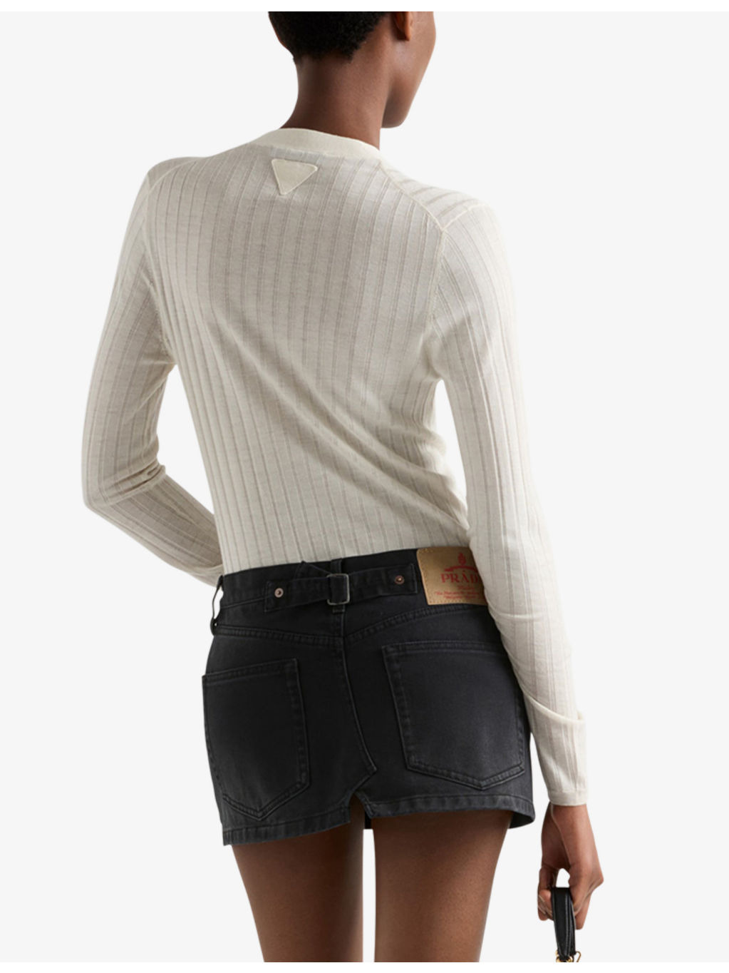 V-neck ribbed cashmere and silk cardigan - 4