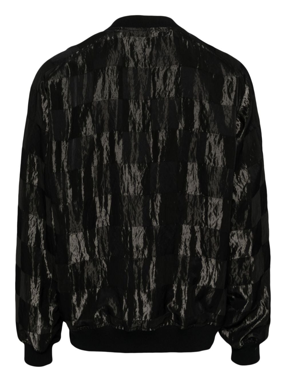 plaid-check bomber jacket - 2