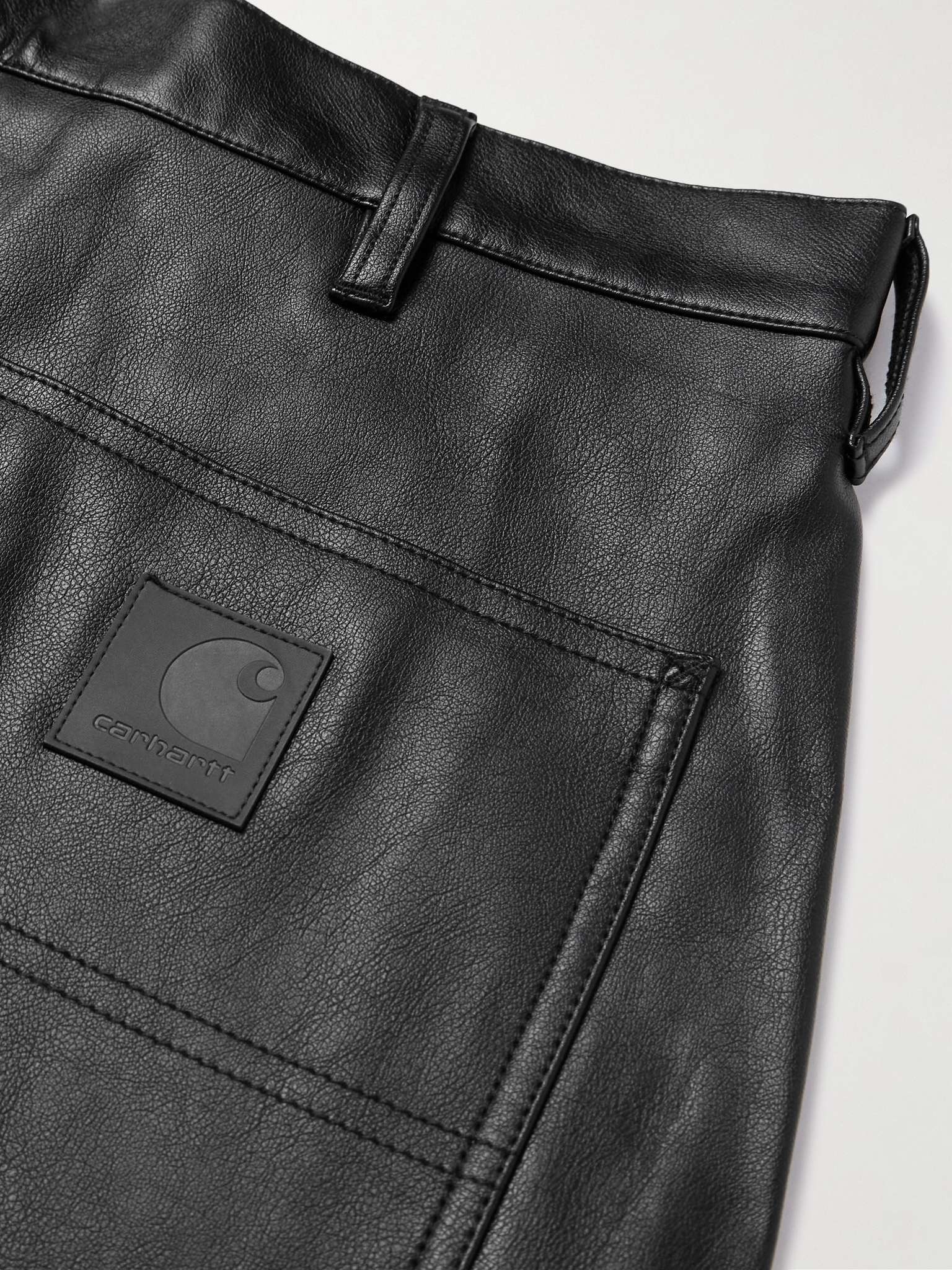 Single-Knee Straight-Leg Full-Grain Trousers - 5