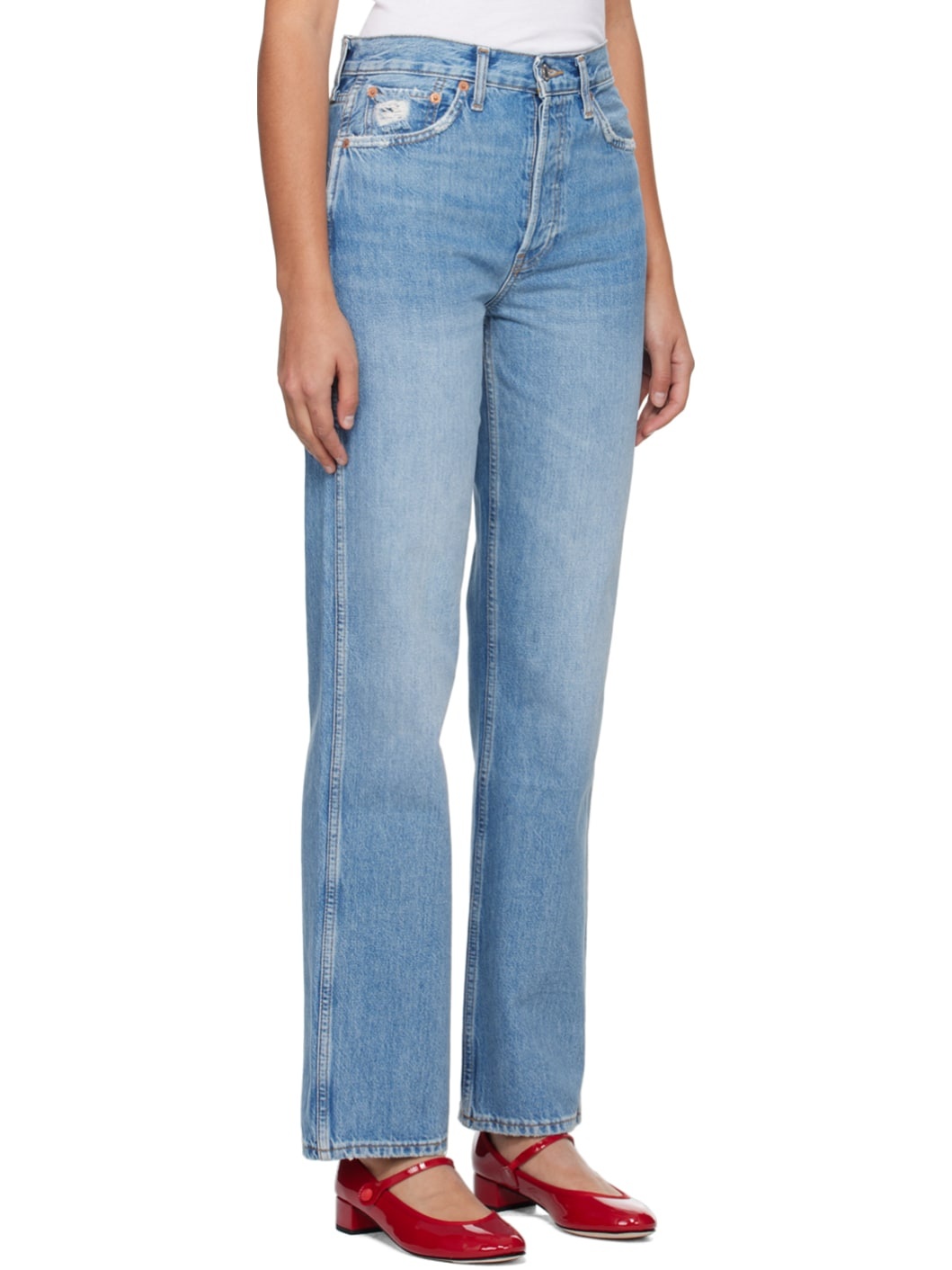 Blue High-Rise Jeans - 2