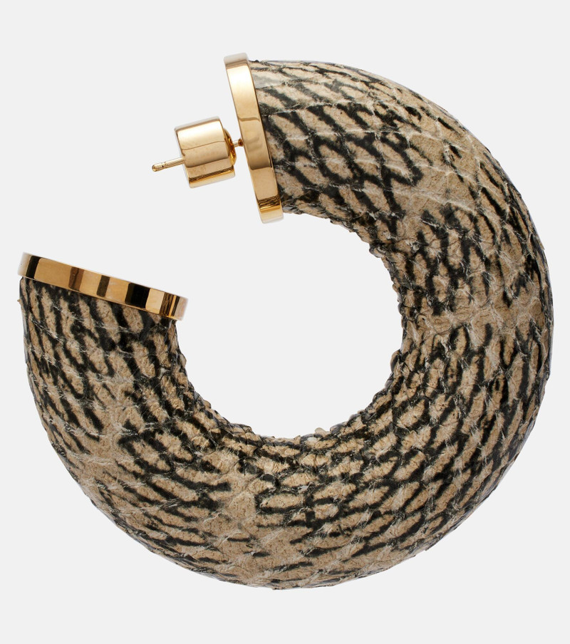 JACQUEMUS The Mojave snake-effect hoop earrings outlook