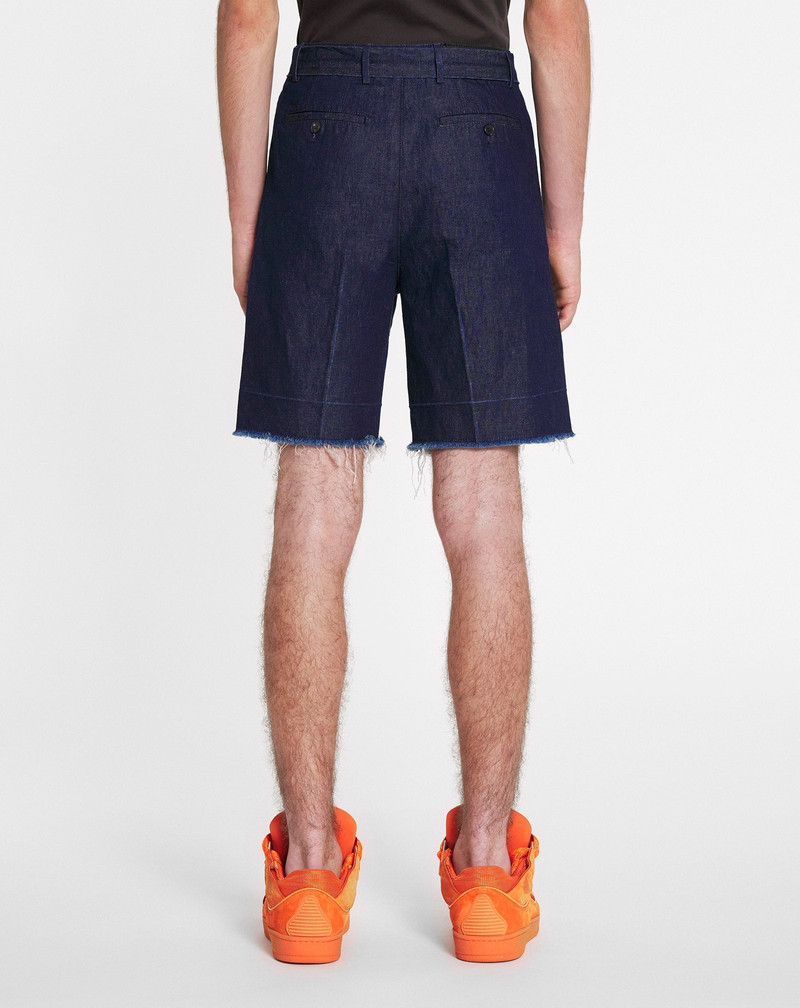 RAW-HEM DENIM SHORTS 4