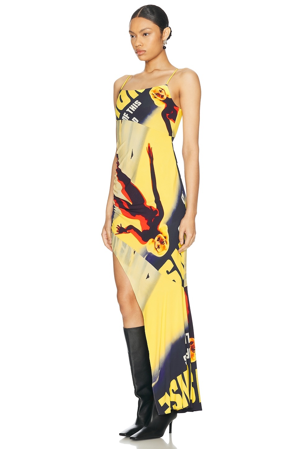 Lady Printed Draped Dress - 3