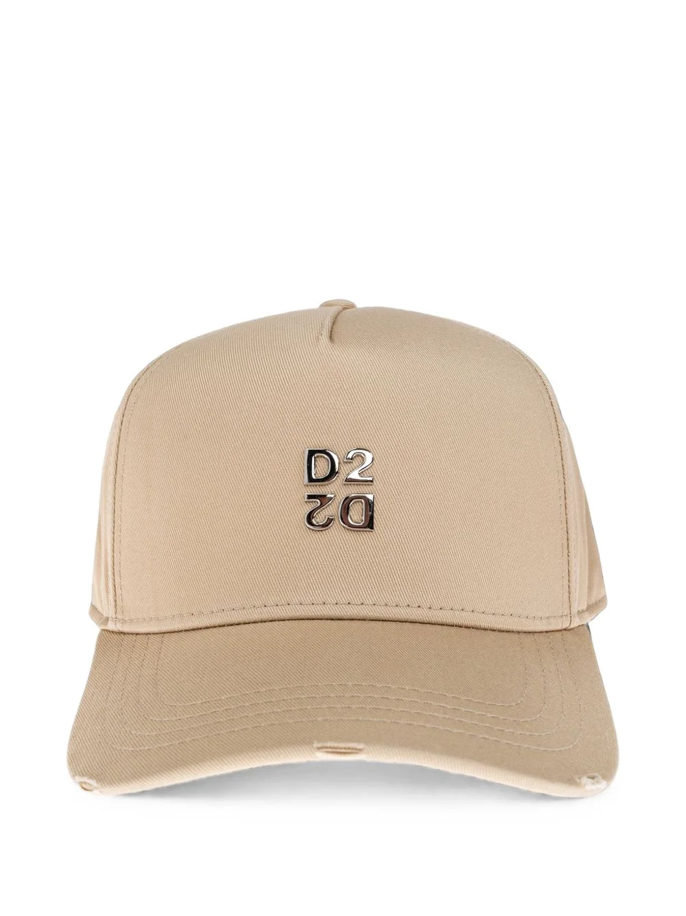 Upside Down logo-plaque distressed-detailing baseball cap - 1