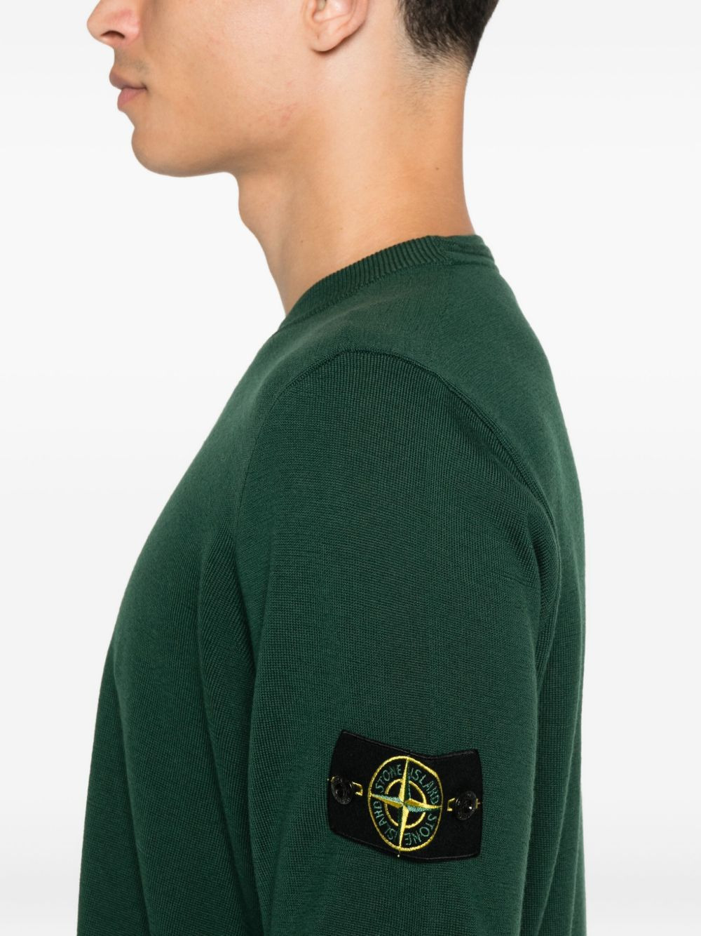 crew-neck patch sweater - 5