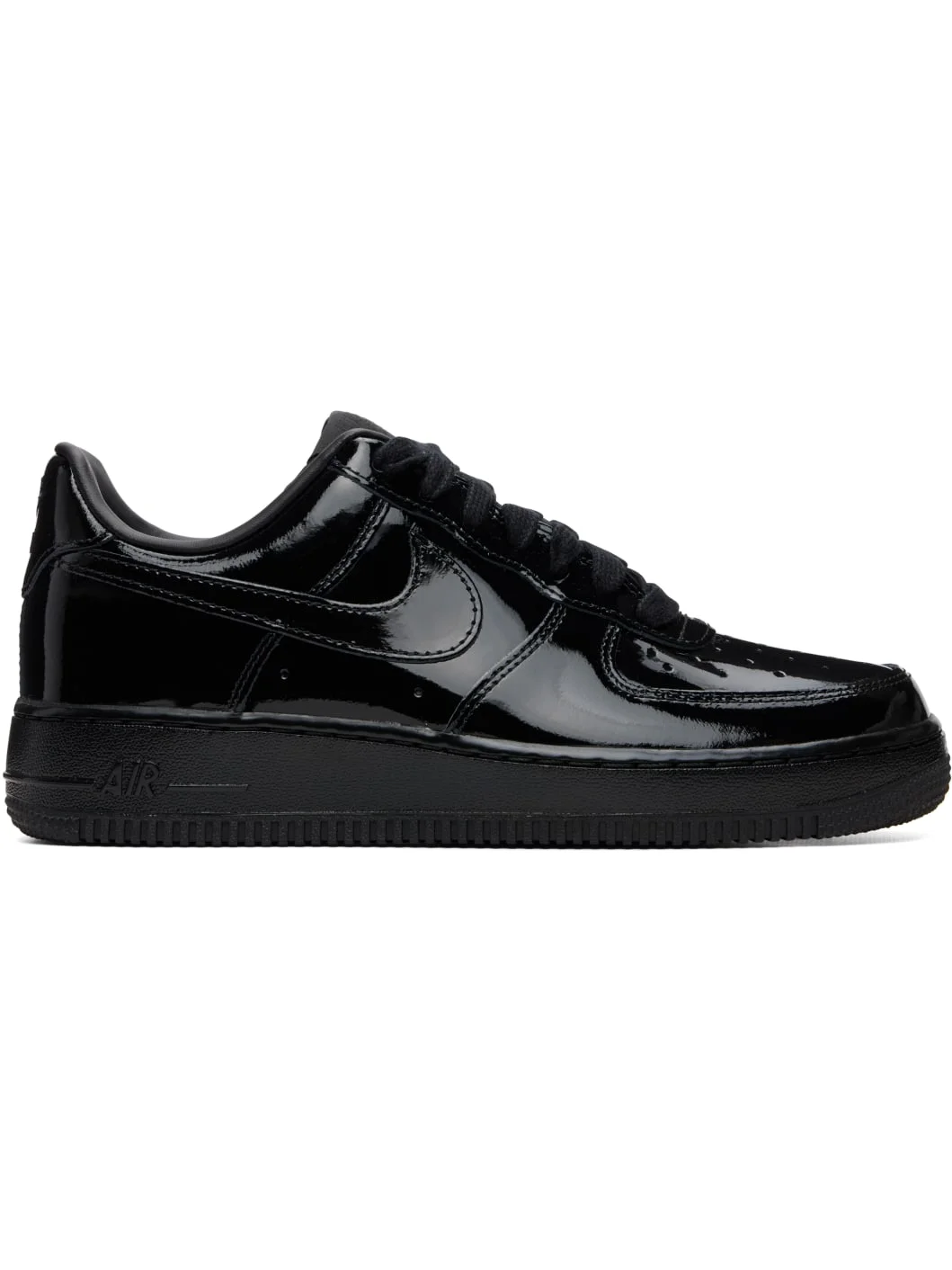 Black Air Force 1 '07 Patent Leather Sneakers - 1