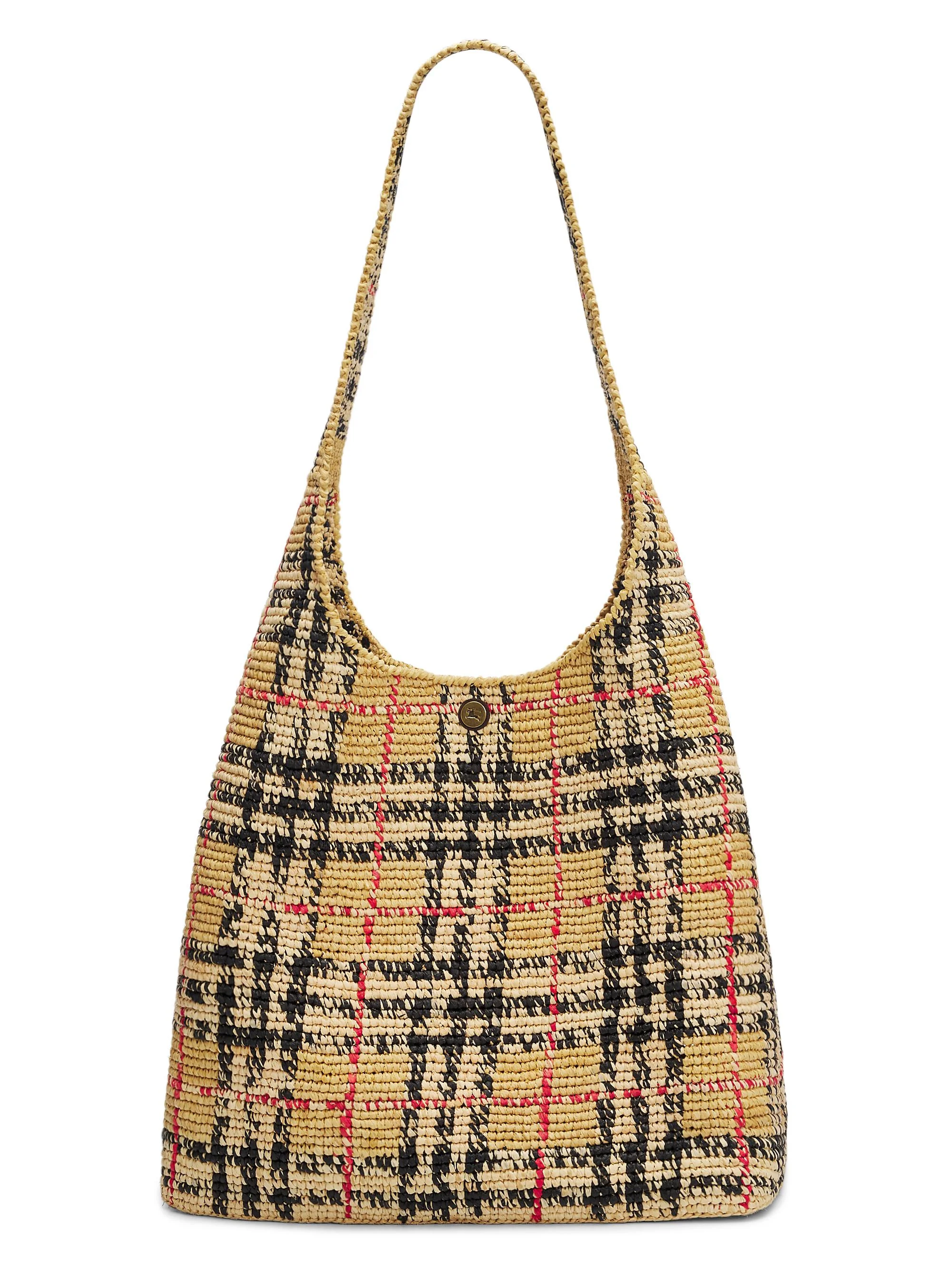 Women's Margate Large Raffia Hobo Bag - Sand - 1