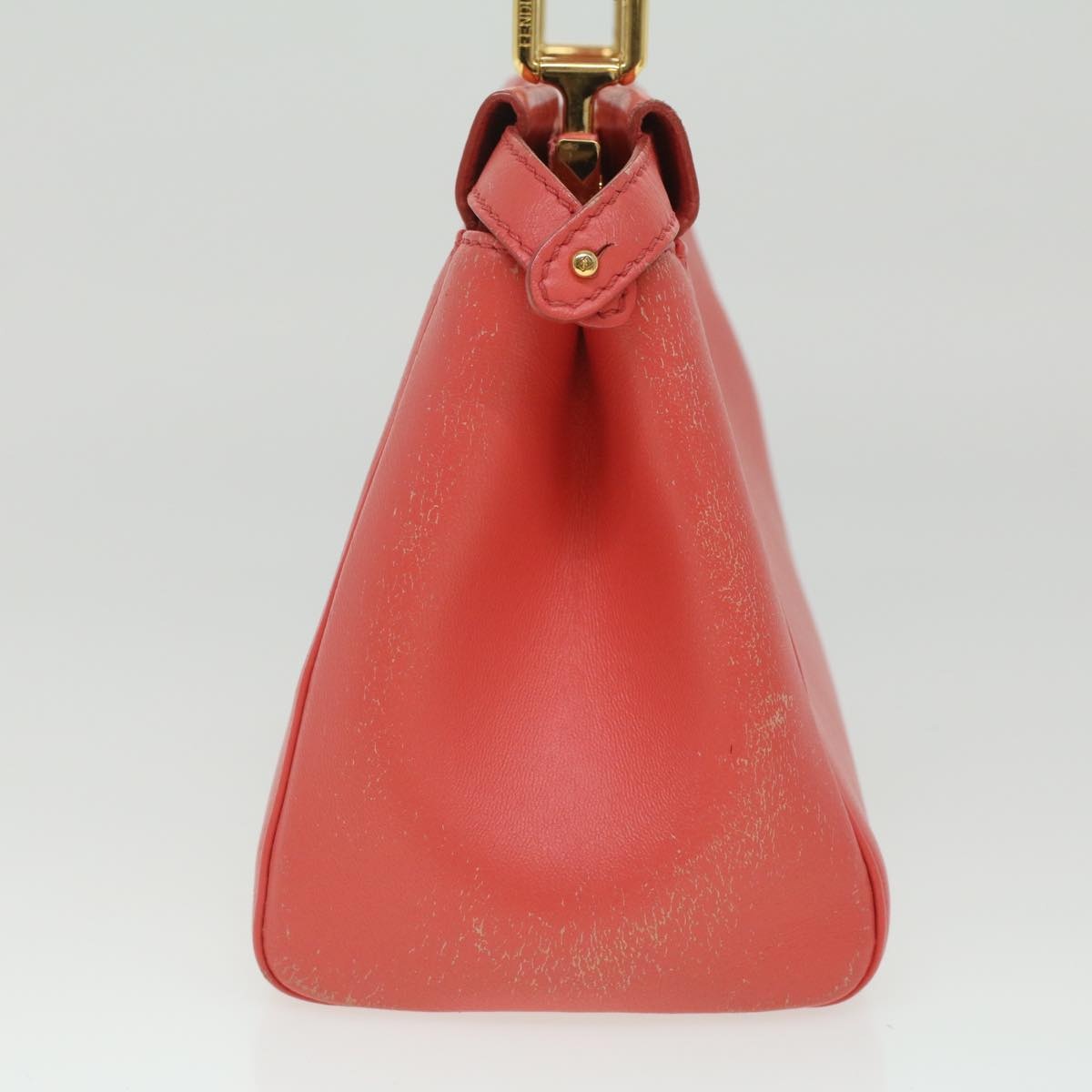 FENDI Micro Picaboo Hand Bag Leather Orange - 4