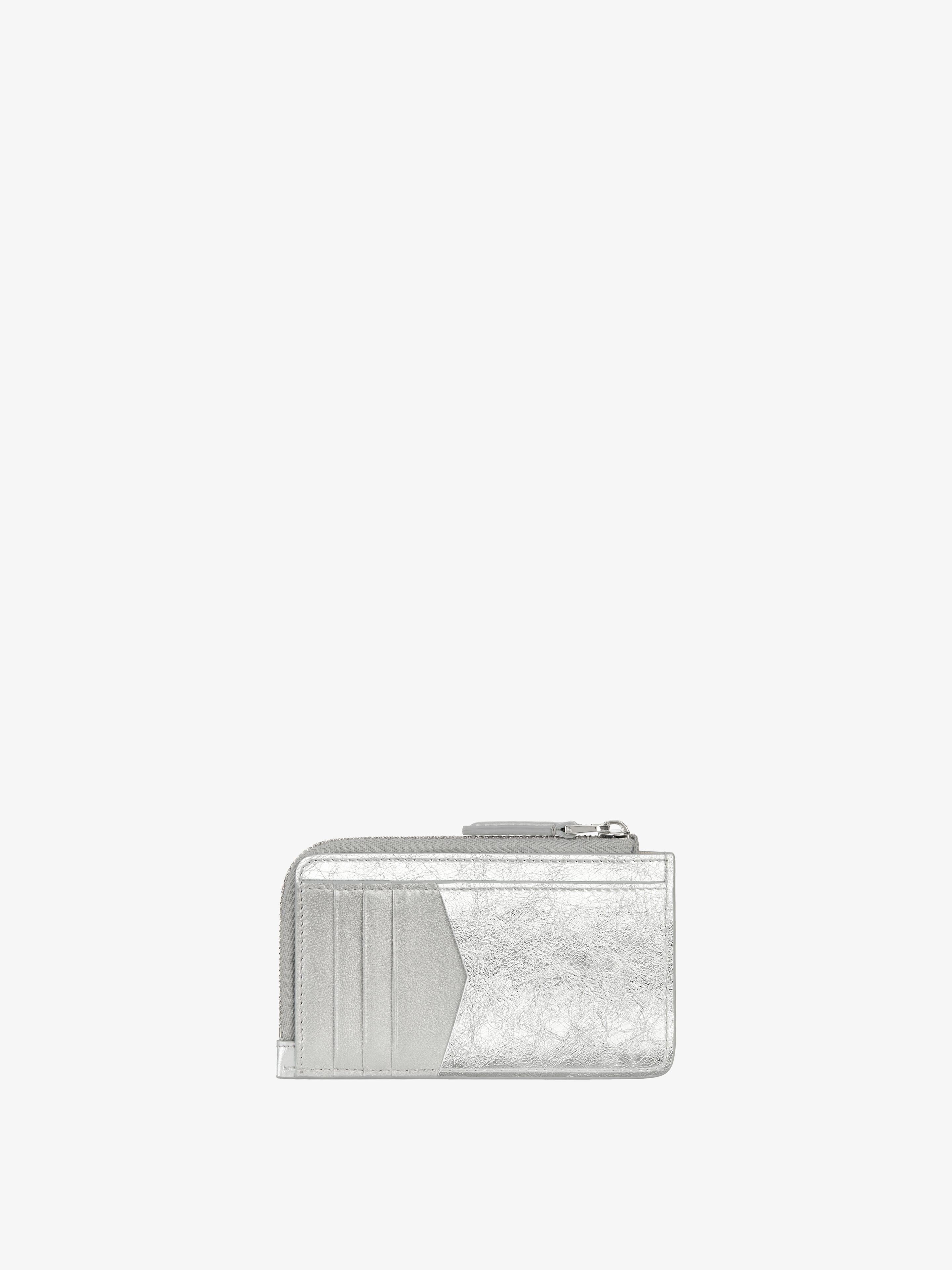 ANTIGONA ZIPPED CARD HOLDER IN LAMINATED LEATHER - 2