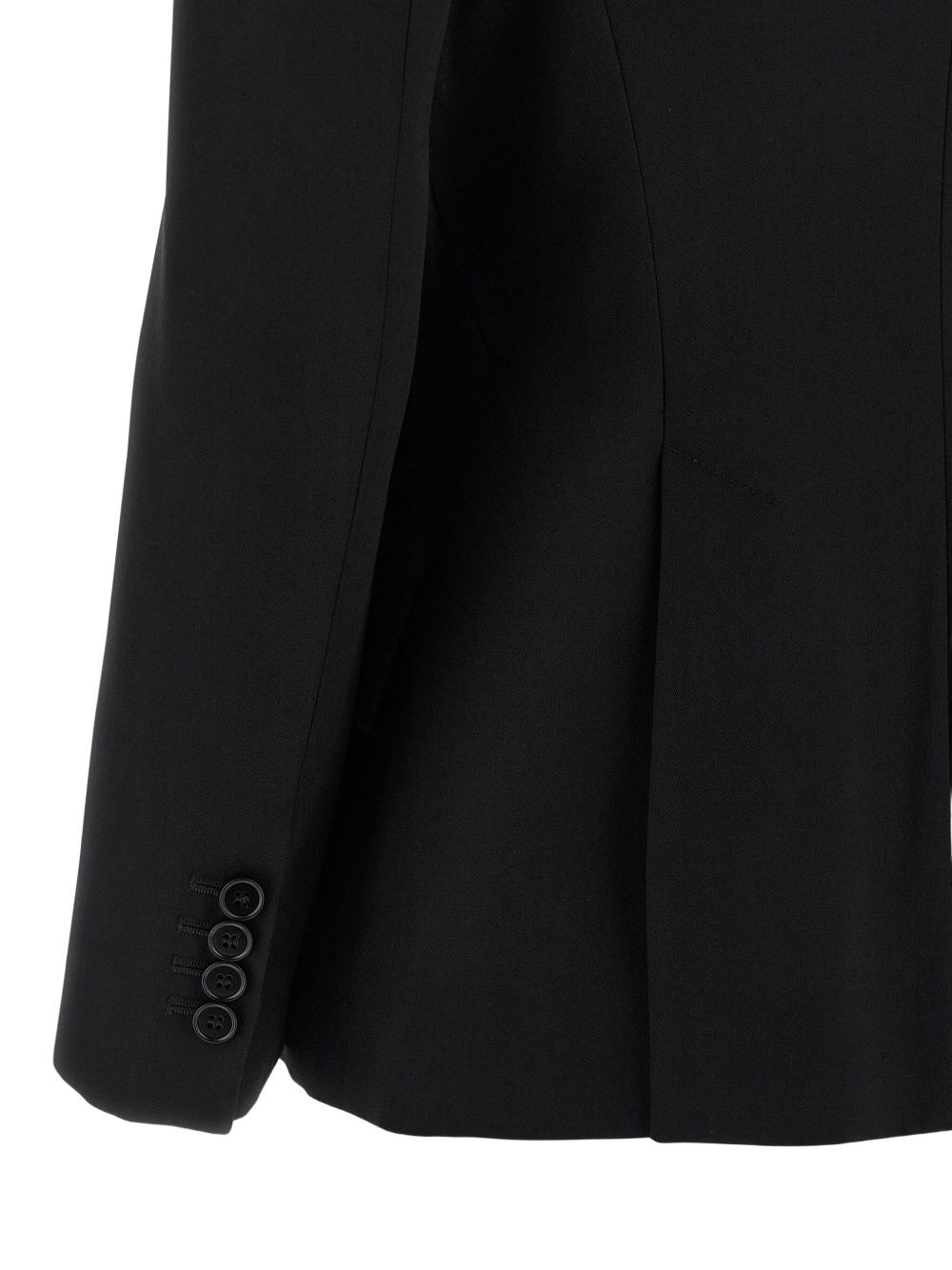 padded-shoulder single-breasted blazer - 3