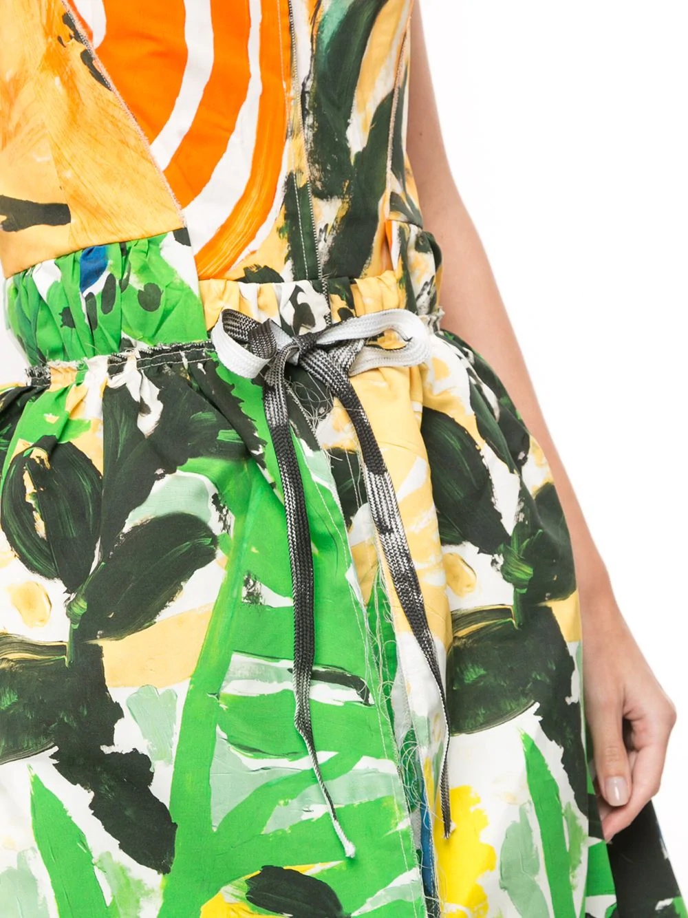 tropical print midi dress - 5