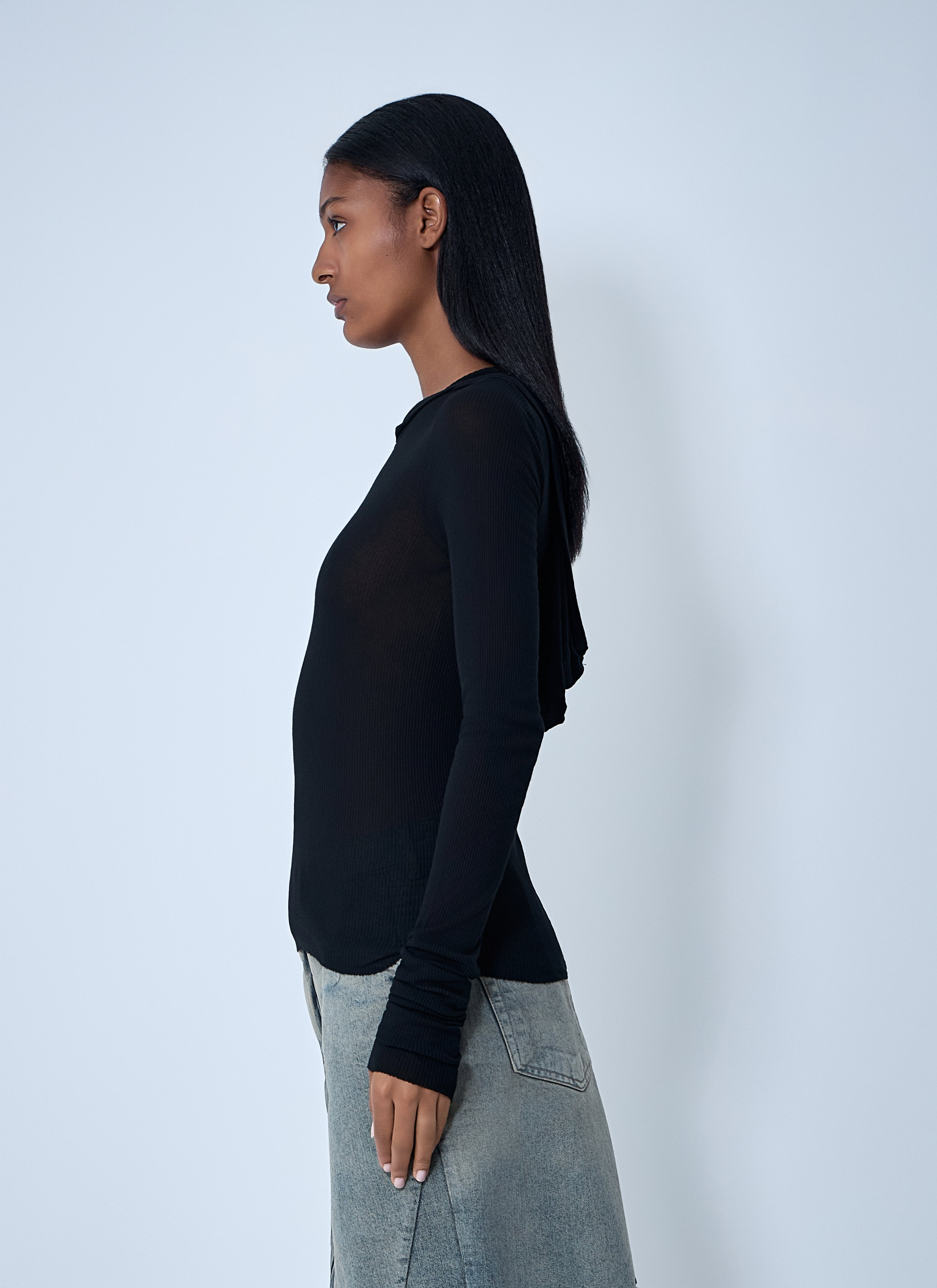 Rick Owens Women Hooded T-Shirt - 3