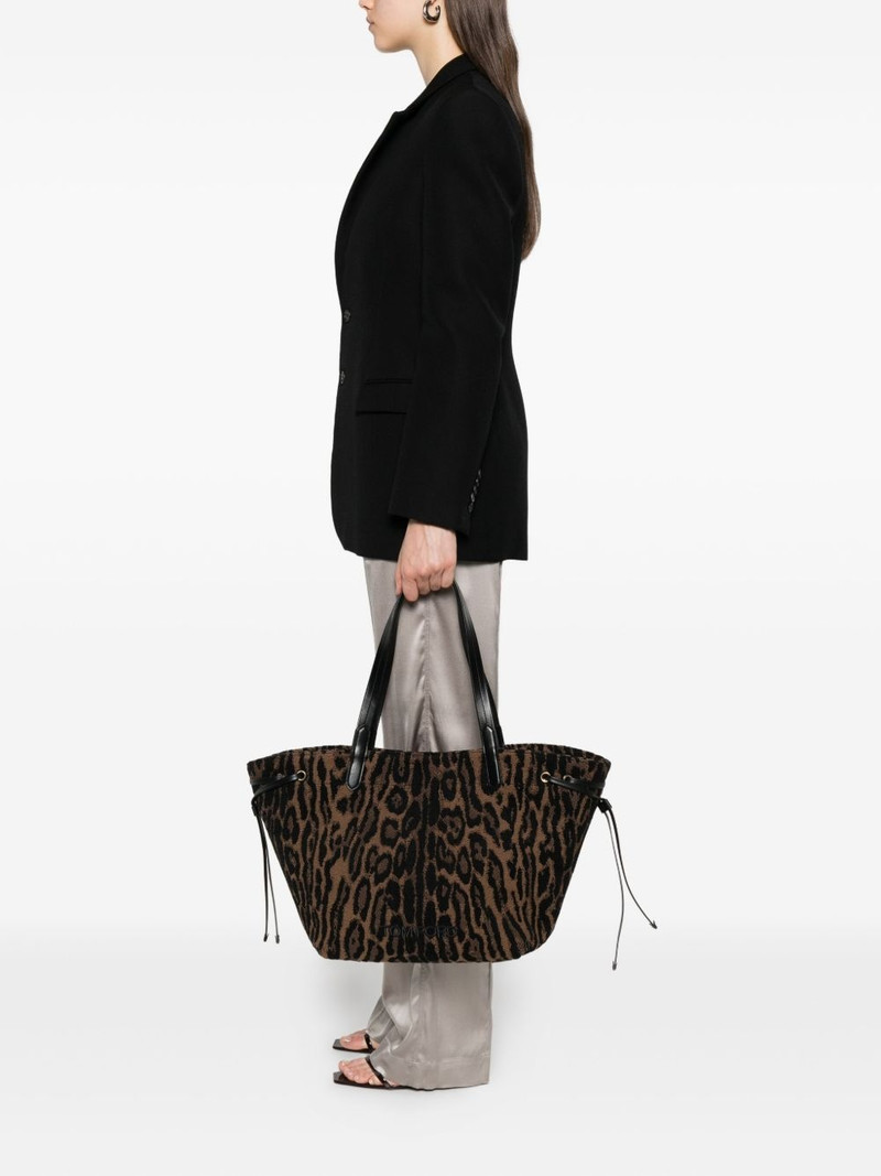 TOM FORD large leopard-jacquard tote bag outlook
