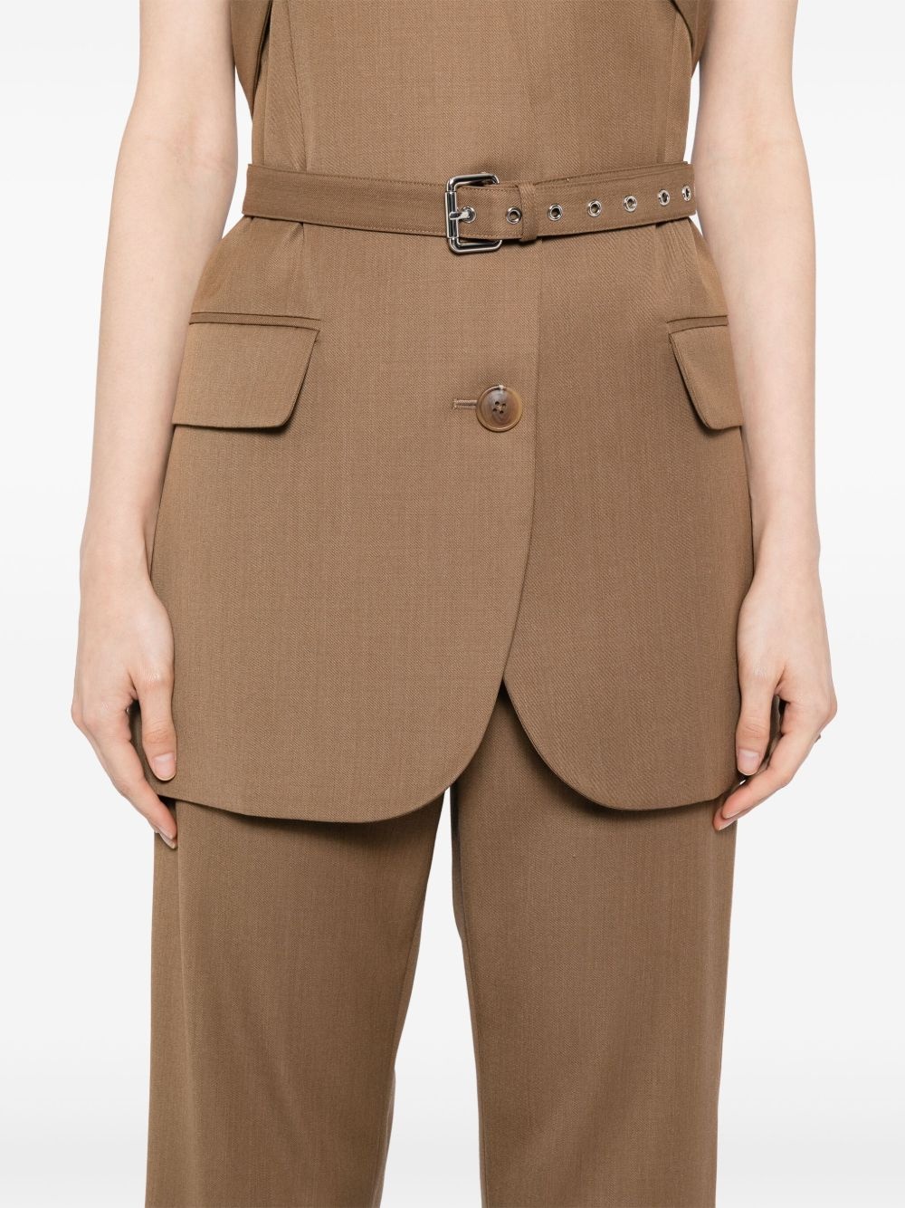 cris-cross sleeveless jacket - 5