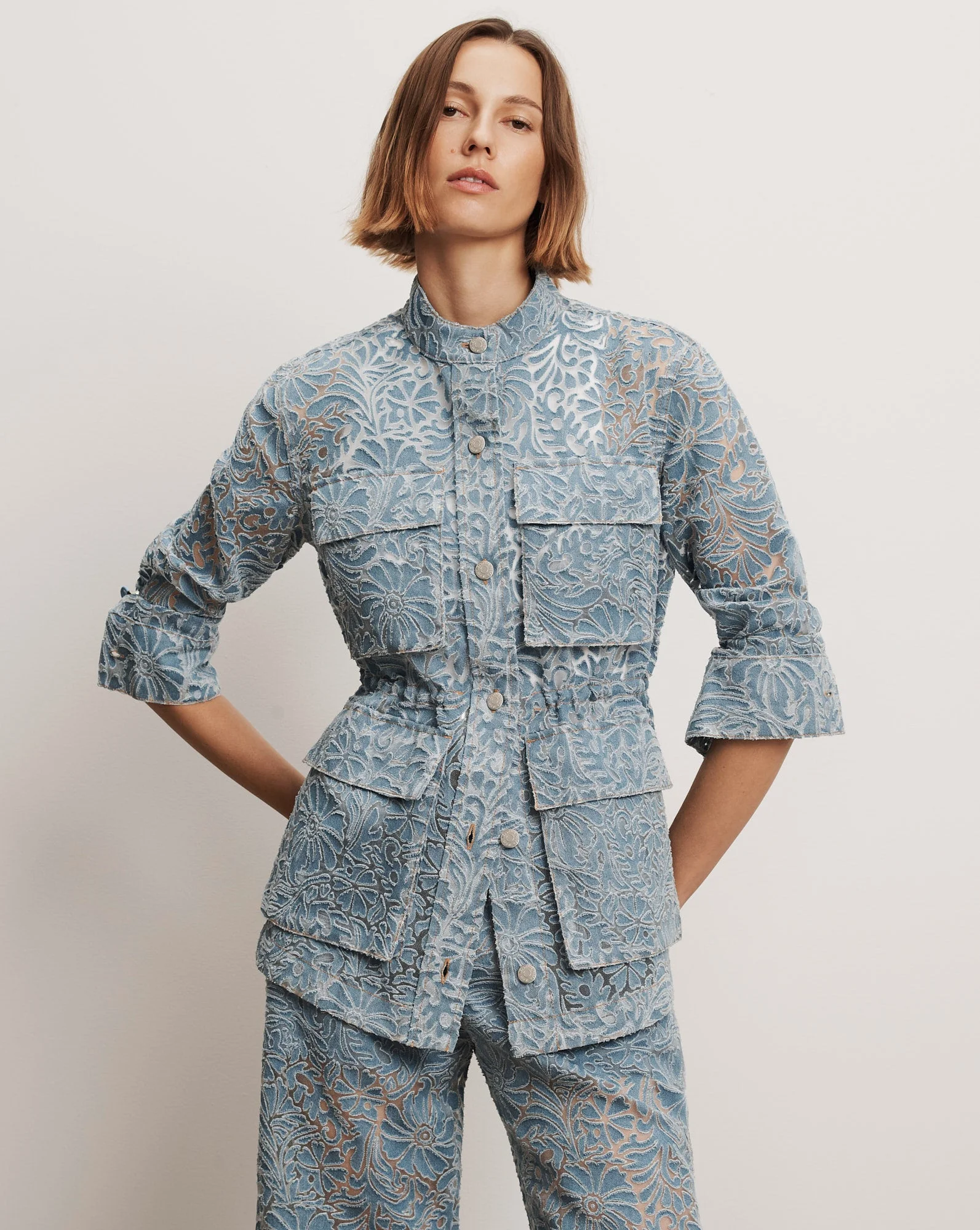 LANE BURNOUT DENIM JACKET - 1