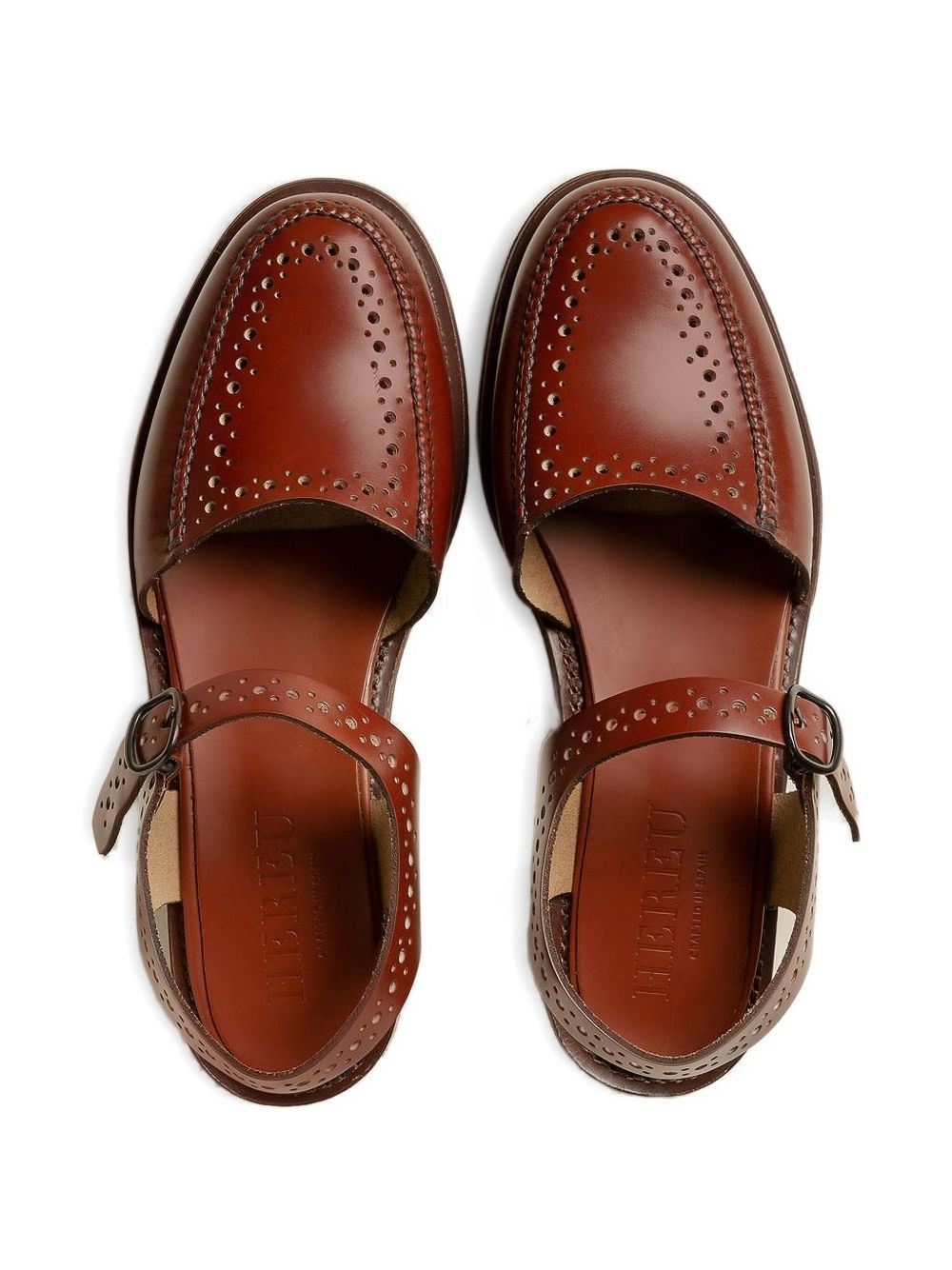 Picada perforated leather flats - 3