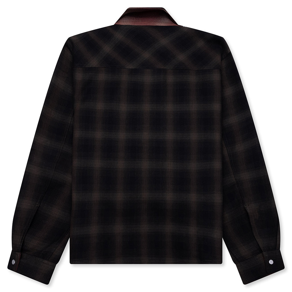 BONDED REVERSIBLE CHECK SHIRT - NERO - 2