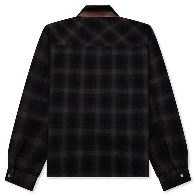 REPRESENT BONDED REVERSIBLE CHECK SHIRT - NERO outlook