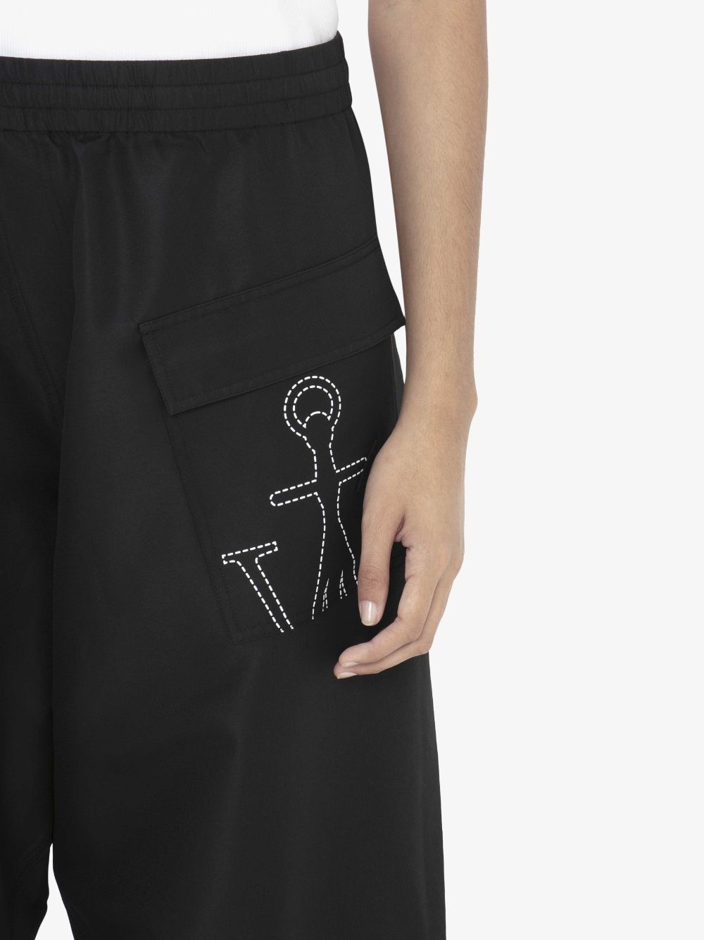 TWISTED JOGGERS WITH ANCHOR LOGO PRINT - 5