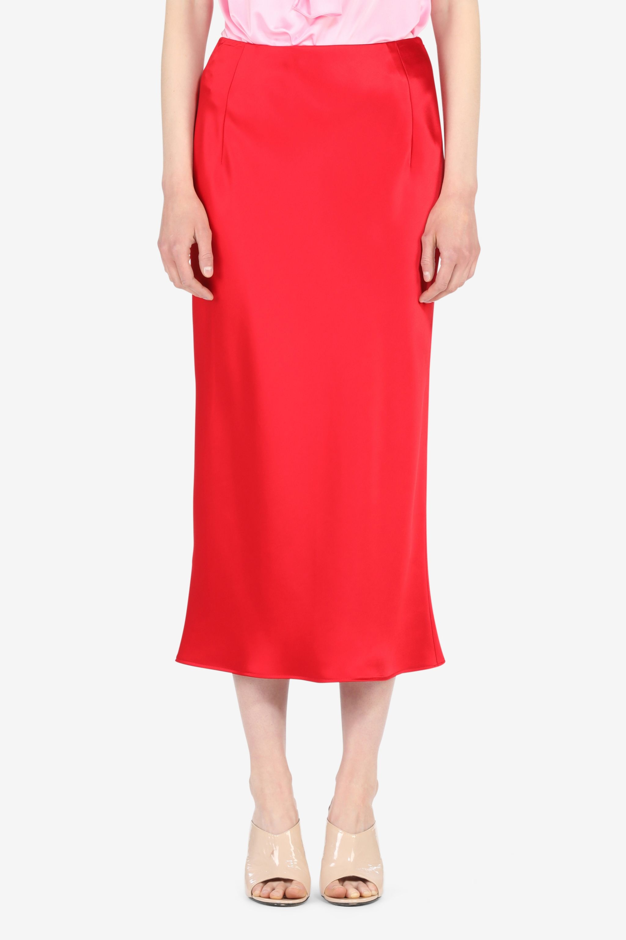 FLUTED MIDI SKIRT - 1