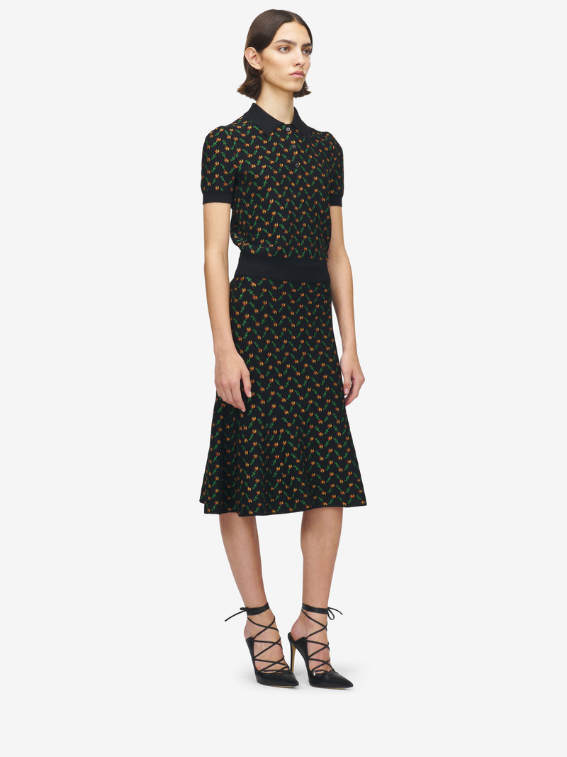 Flower Jacquard Polo Shirt 4