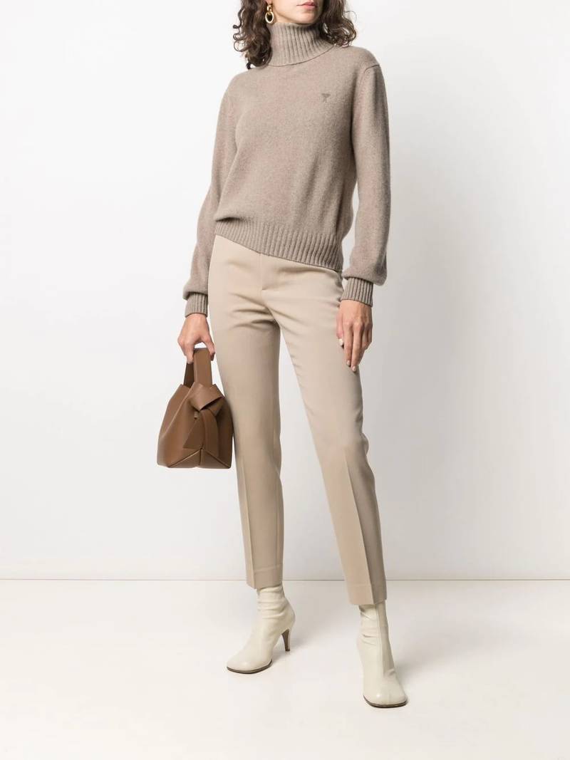 AMI Paris high-waisted slim-fit trousers outlook