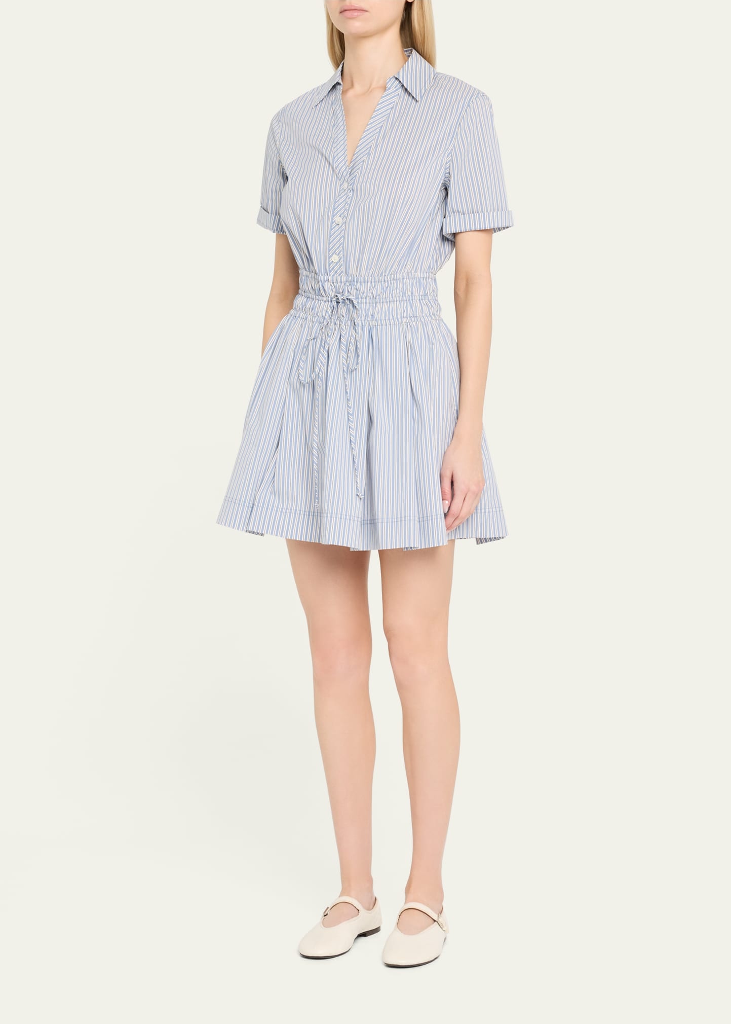 Susan Stripe Short-Sleeve Mini Dress - 4