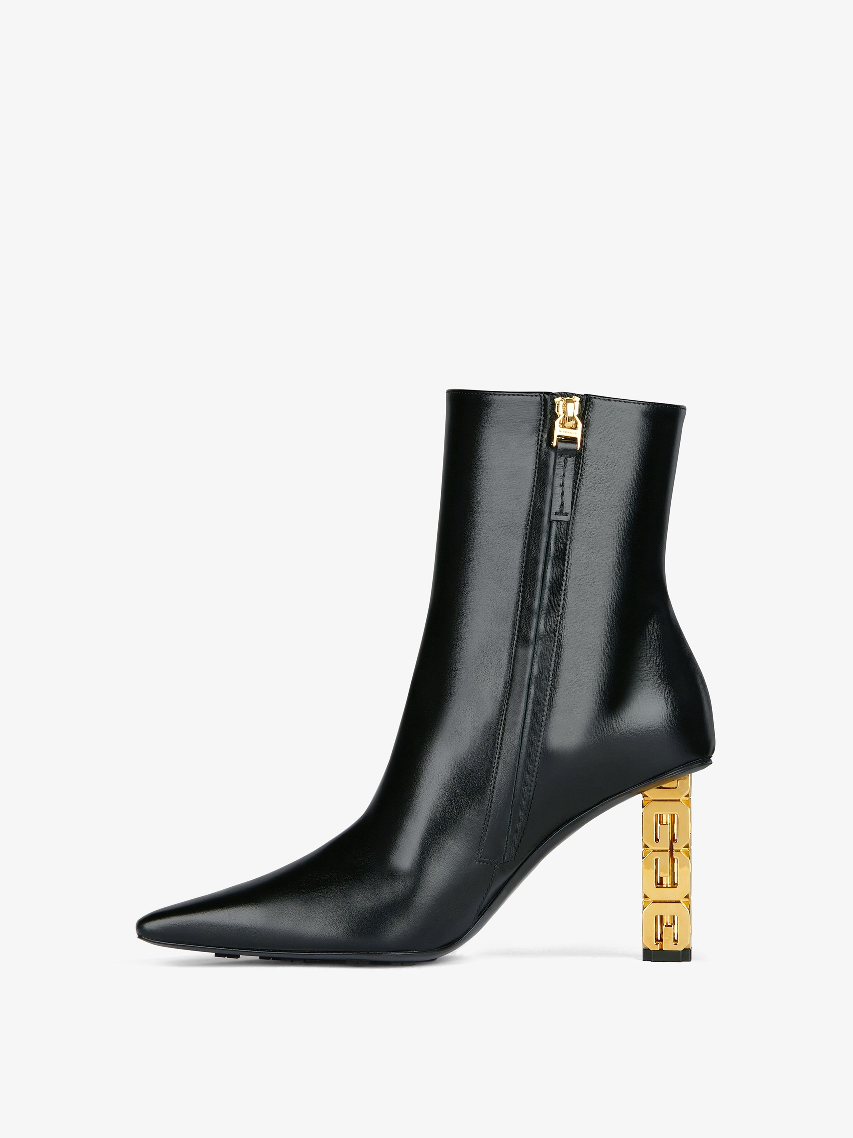 G CUBE ANKLE BOOT IN BOX LEATHER - 3